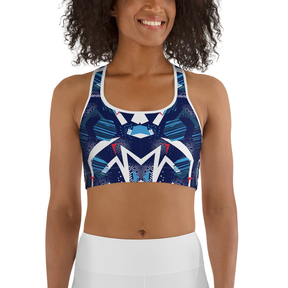 Sports bra - abstract background with spot pattern - print on demand