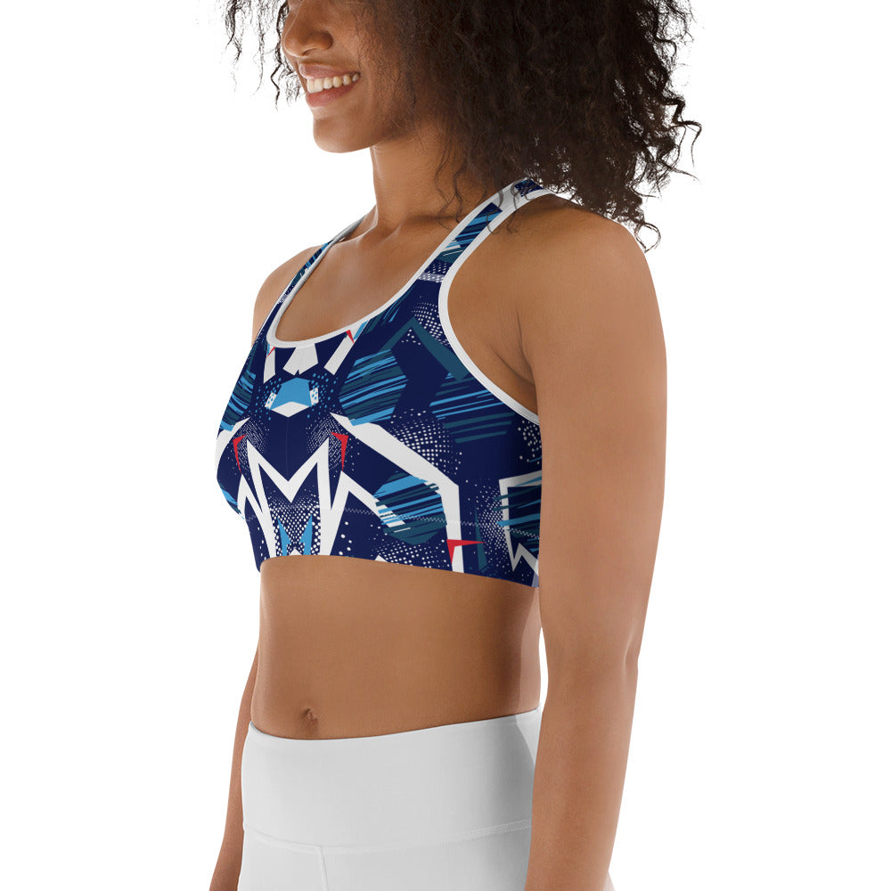 Sports bra - abstract background with spot pattern - print on demand