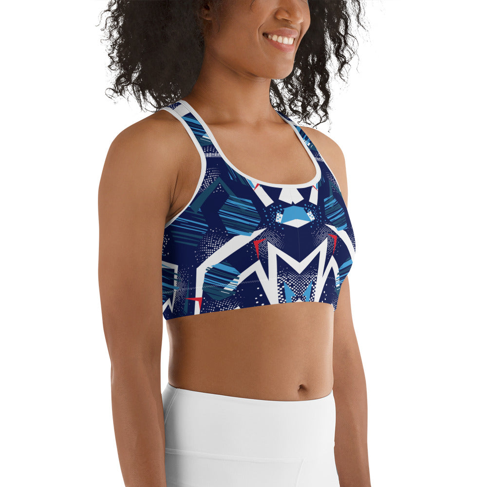 Sports bra - abstract background with spot pattern - print on demand