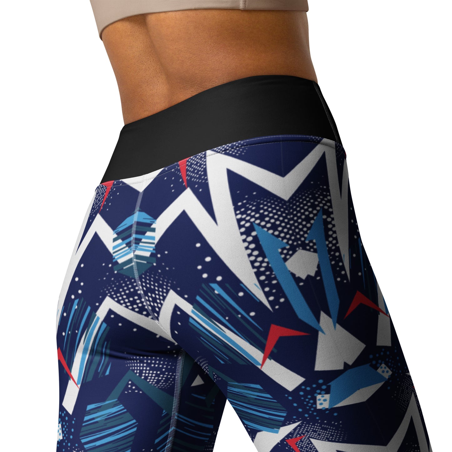 Yoga Leggings - abstract background with spot pattern - print on demand