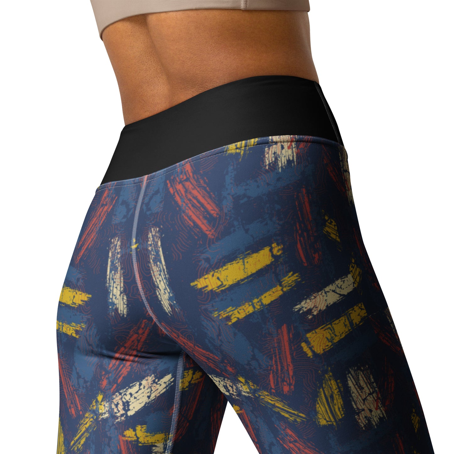 Yoga Leggings - abstract background with sprot pattern - print on demand