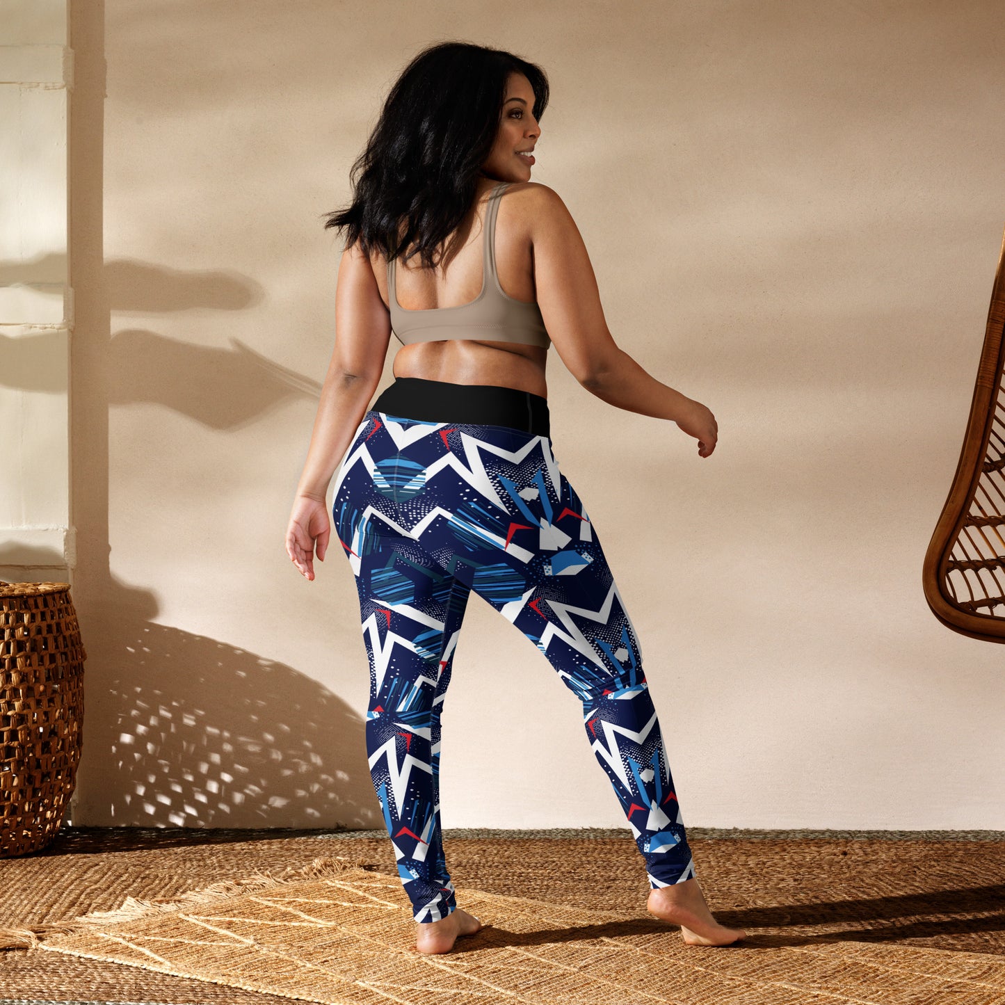 Yoga Leggings - abstract background with spot pattern - print on demand