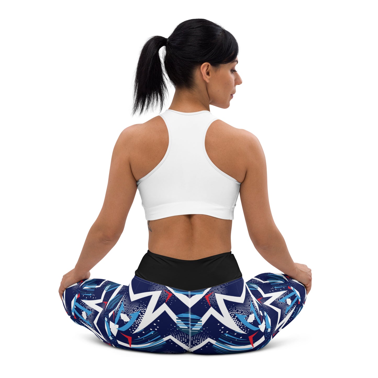 Yoga Leggings - abstract background with spot pattern - print on demand