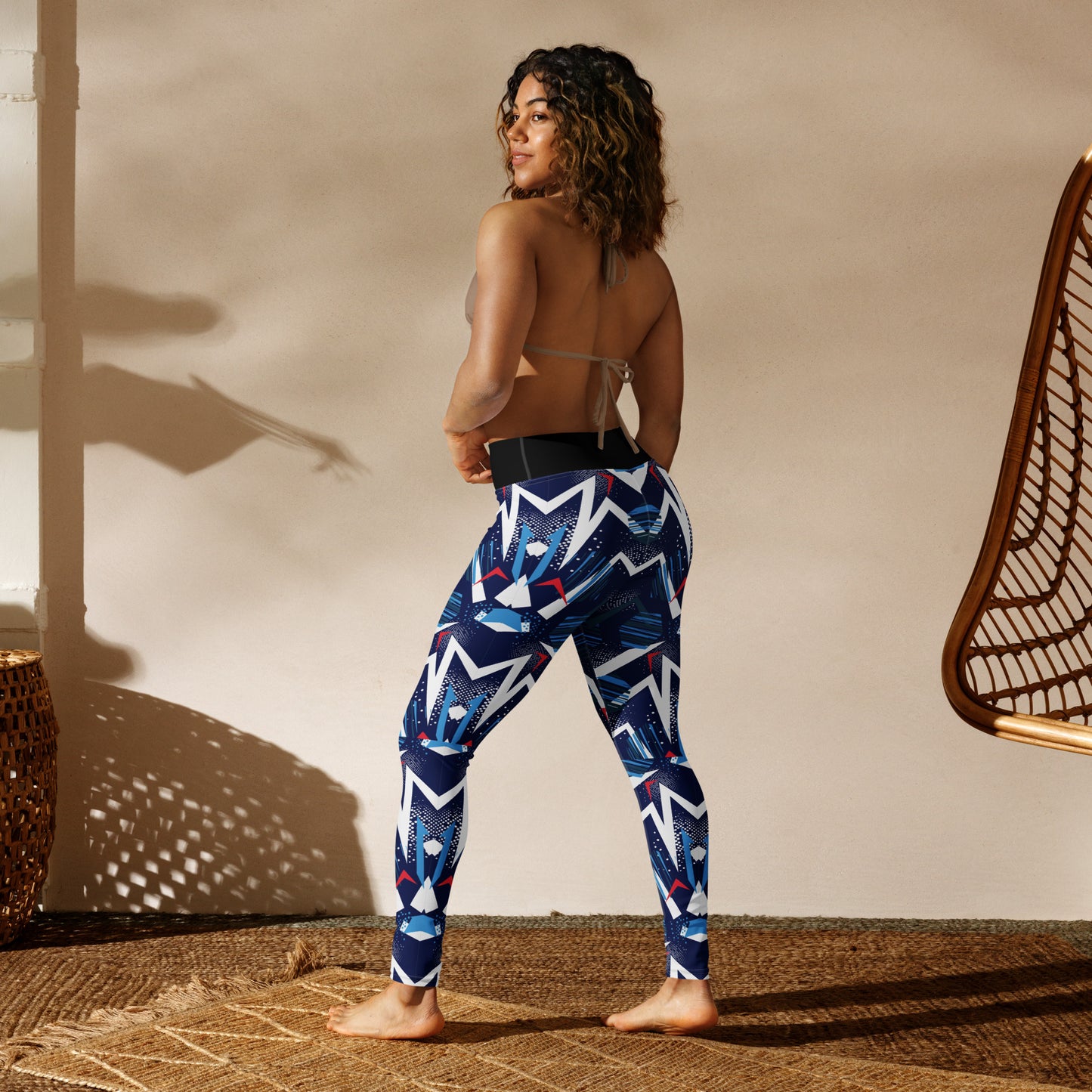 Yoga Leggings - abstract background with spot pattern - print on demand