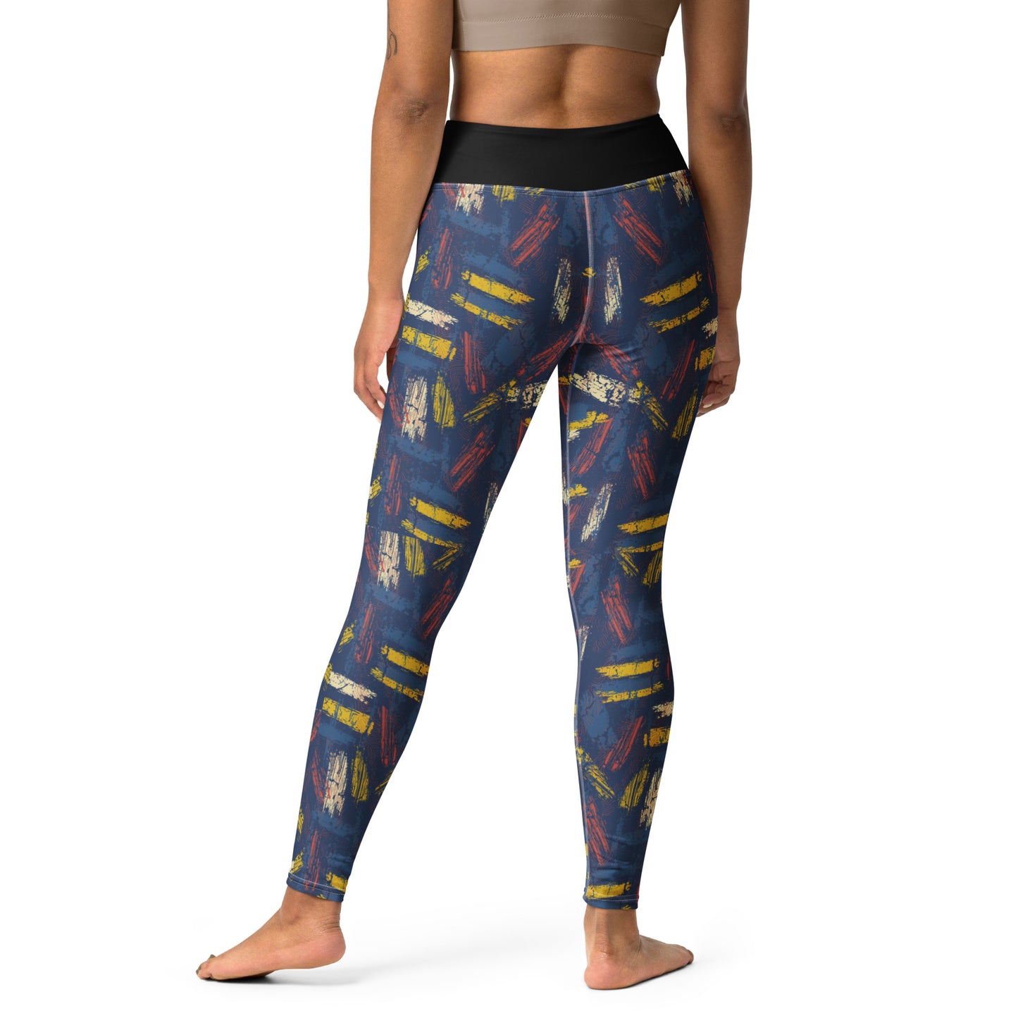 Yoga Leggings - abstract background with sprot pattern - print on demand
