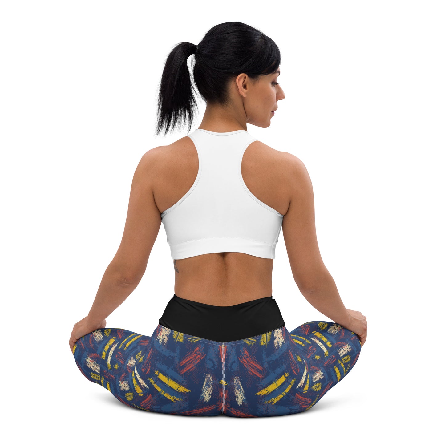 Yoga Leggings - abstract background with sprot pattern - print on demand