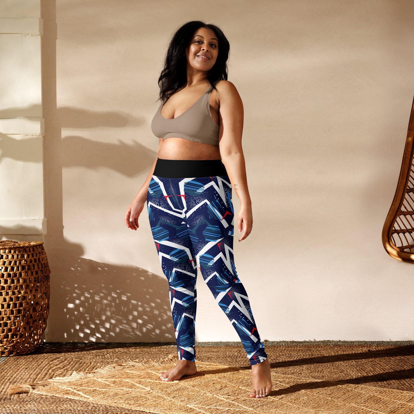 Yoga Leggings - abstract background with spot pattern - print on demand