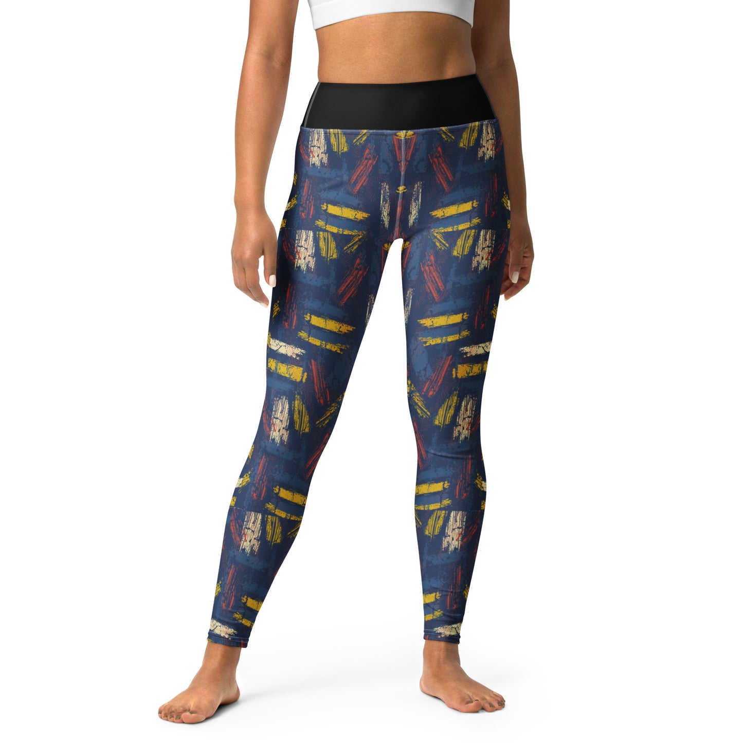 Yoga Leggings - abstract background with sprot pattern - print on demand
