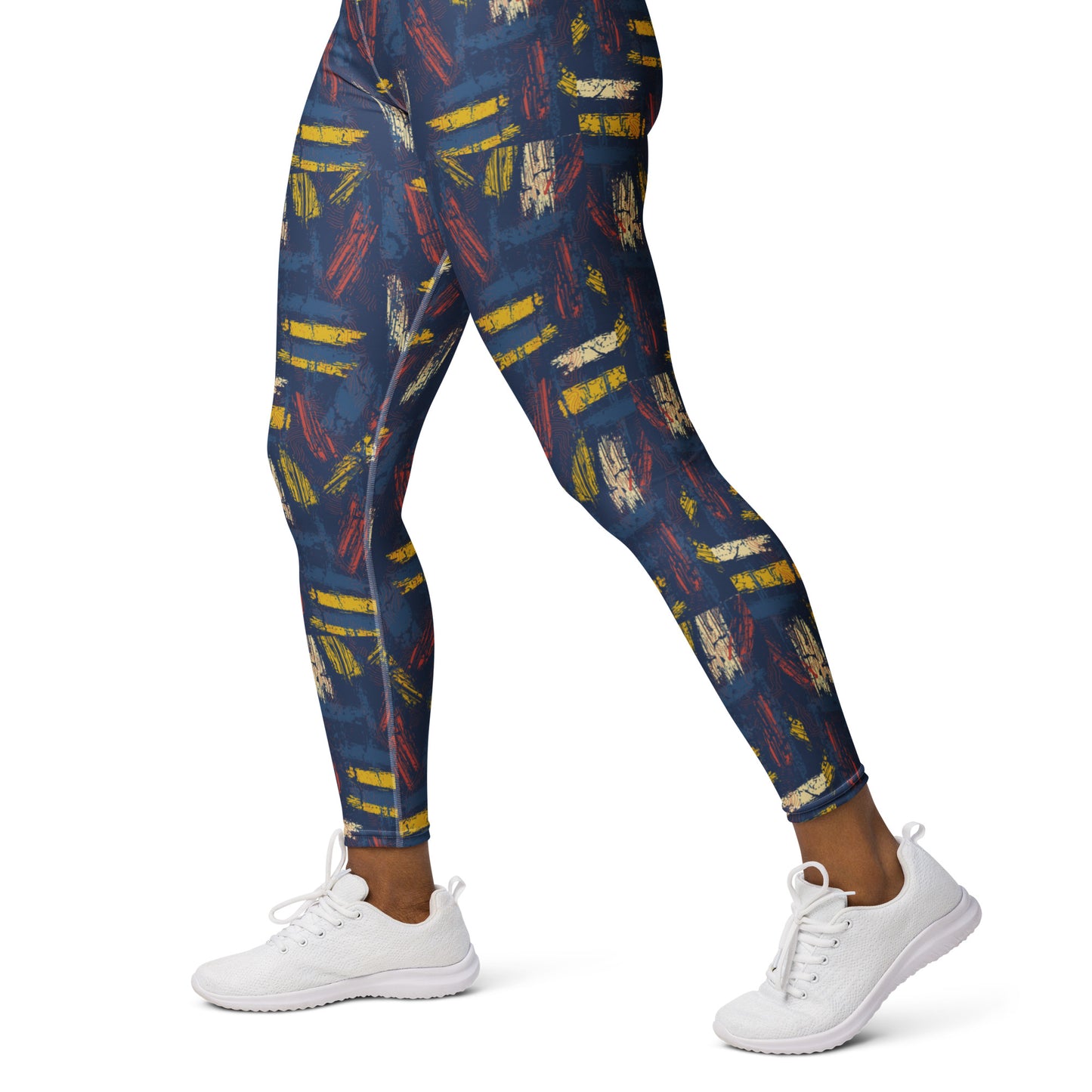 Yoga Leggings - abstract background with sprot pattern - print on demand