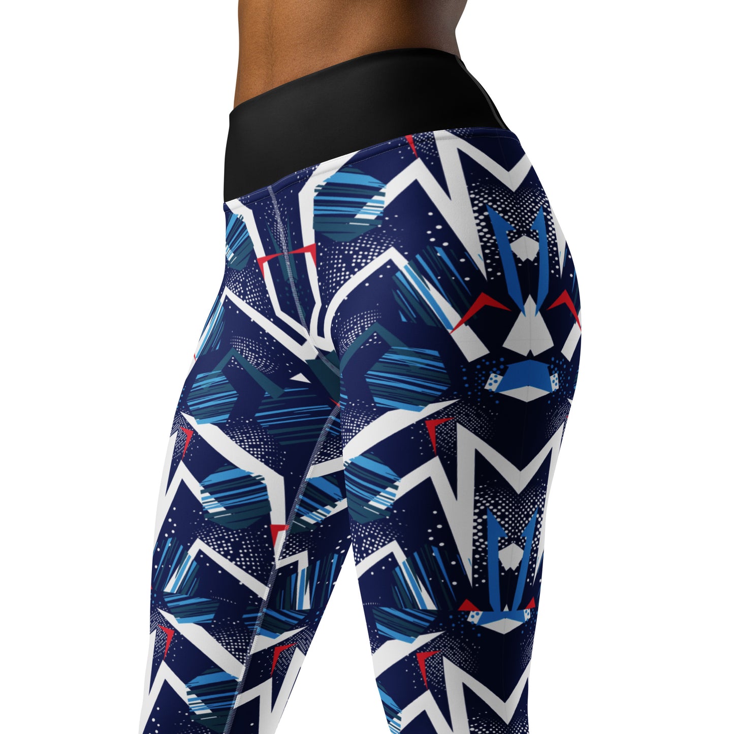 Yoga Leggings - abstract background with spot pattern - print on demand