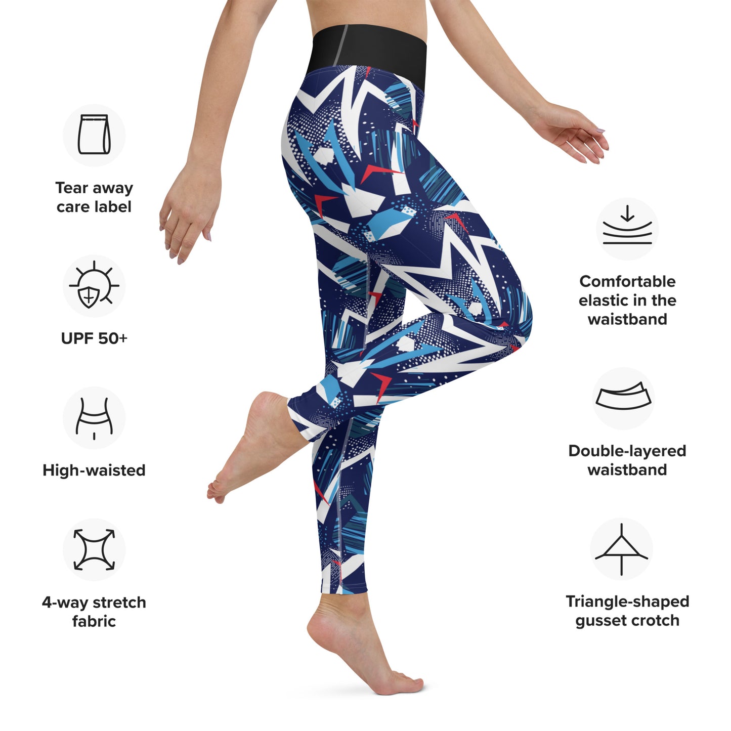 Yoga Leggings - abstract background with spot pattern - print on demand