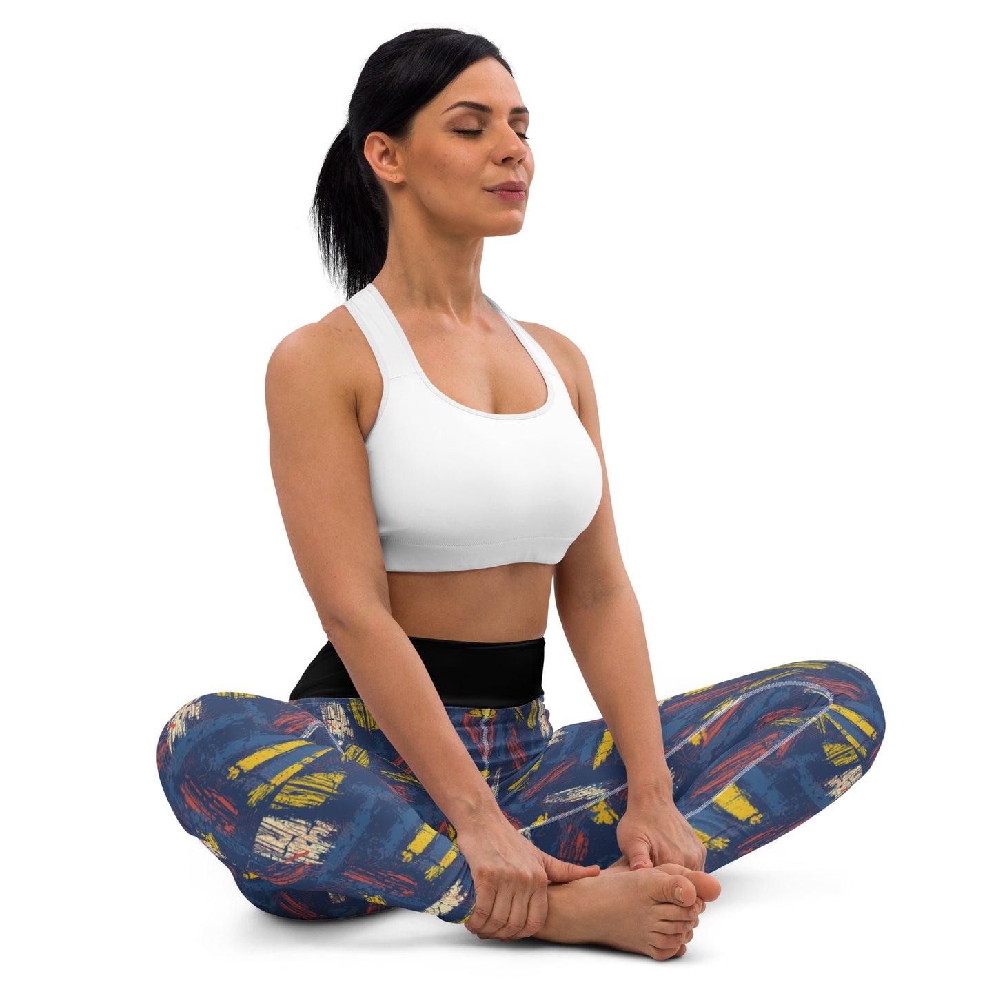 Yoga Leggings - abstract background with sprot pattern - print on demand