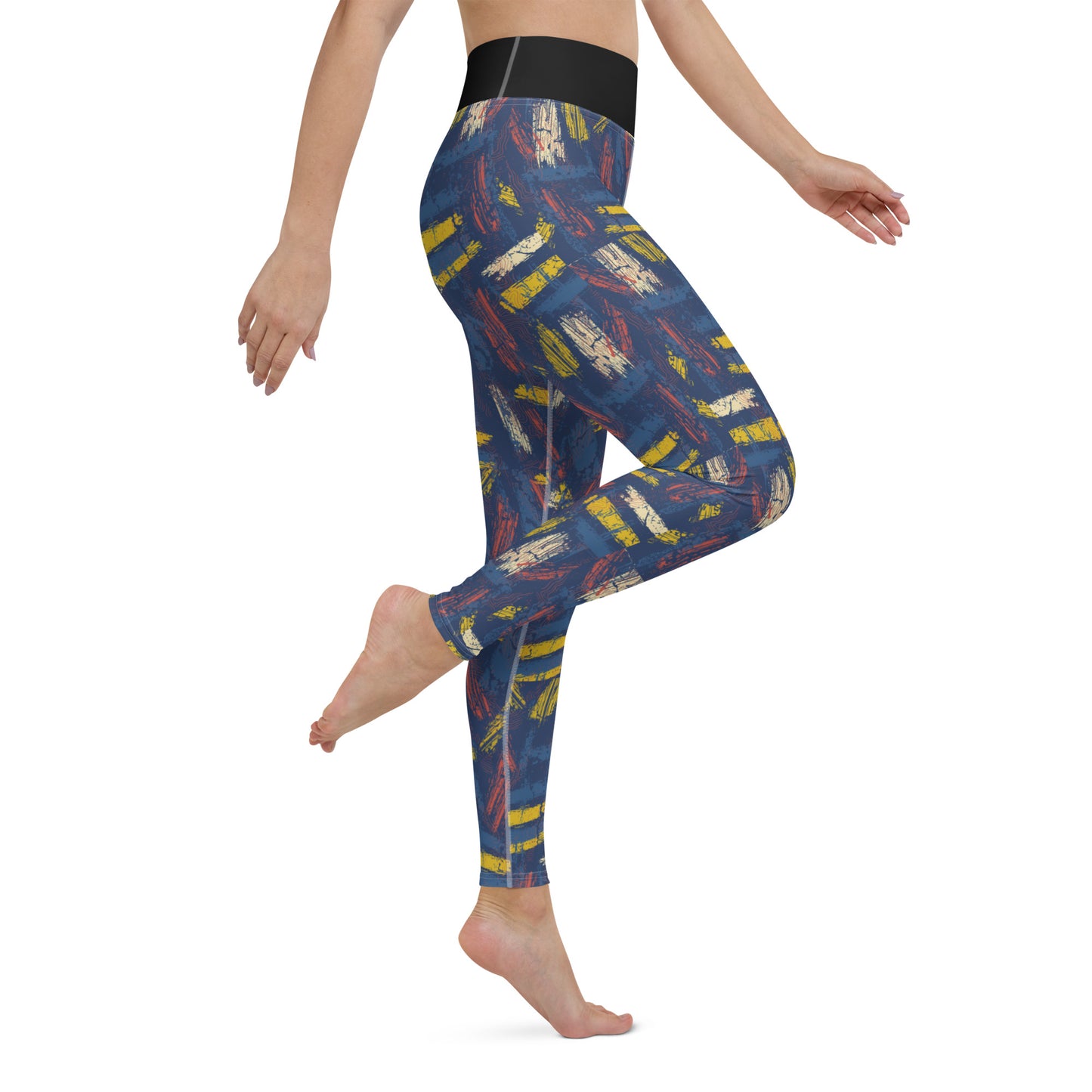 Yoga Leggings - abstract background with sprot pattern - print on demand