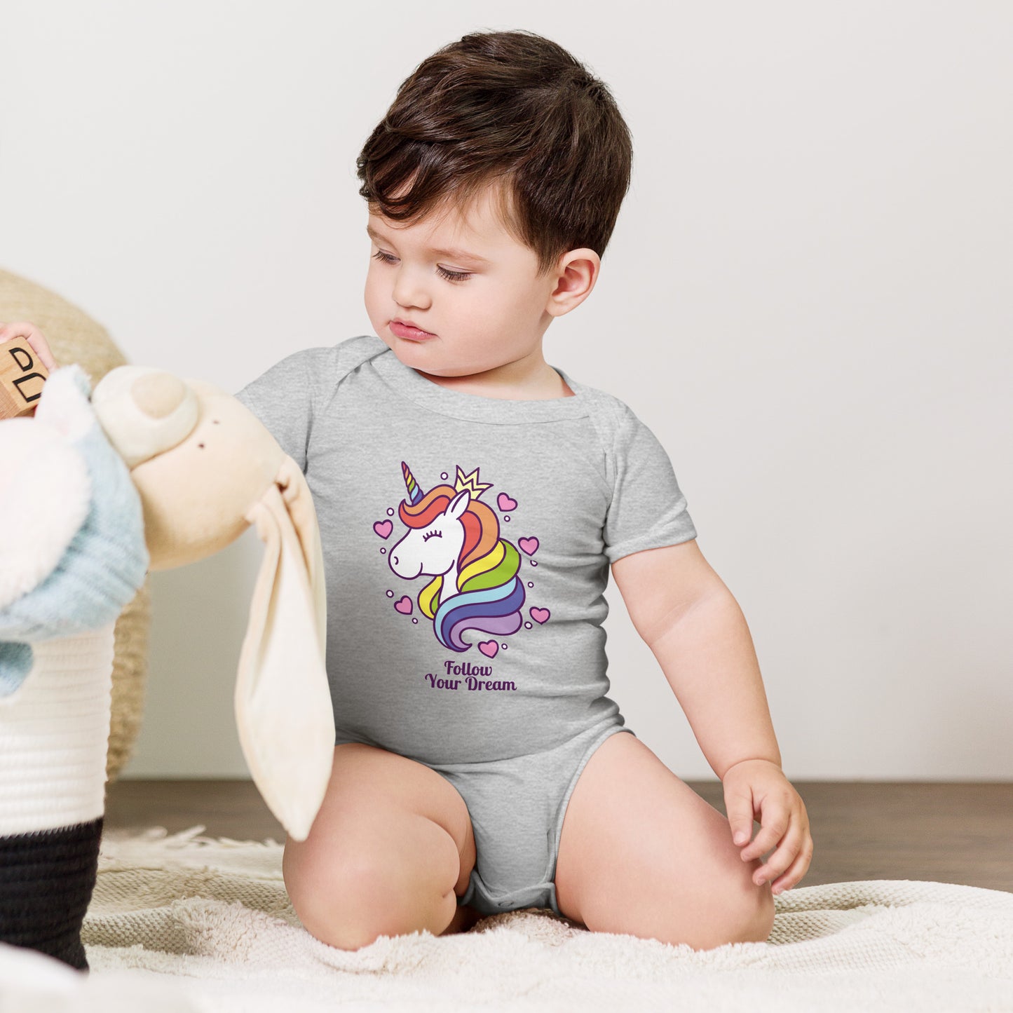 follow your dream - Baby short sleeve one piece