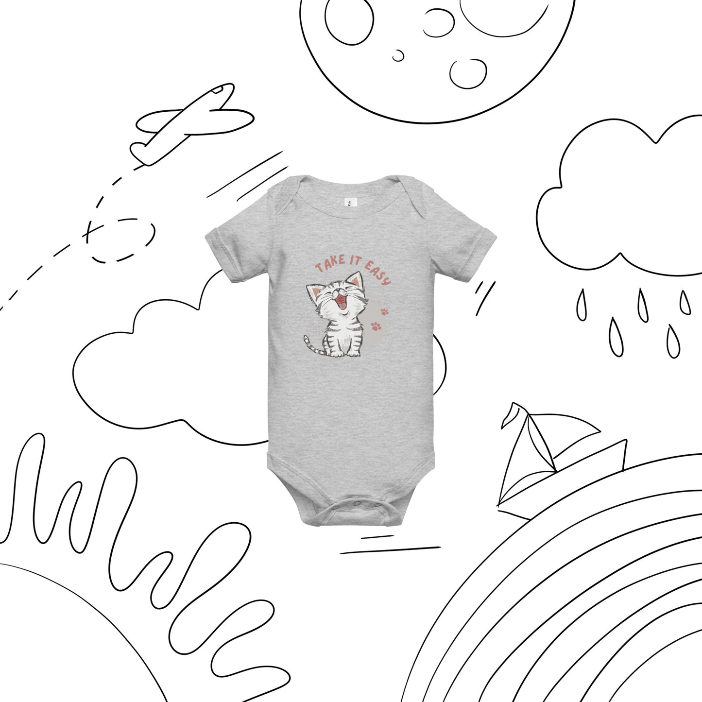 take it easy | Baby short sleeve one piece
