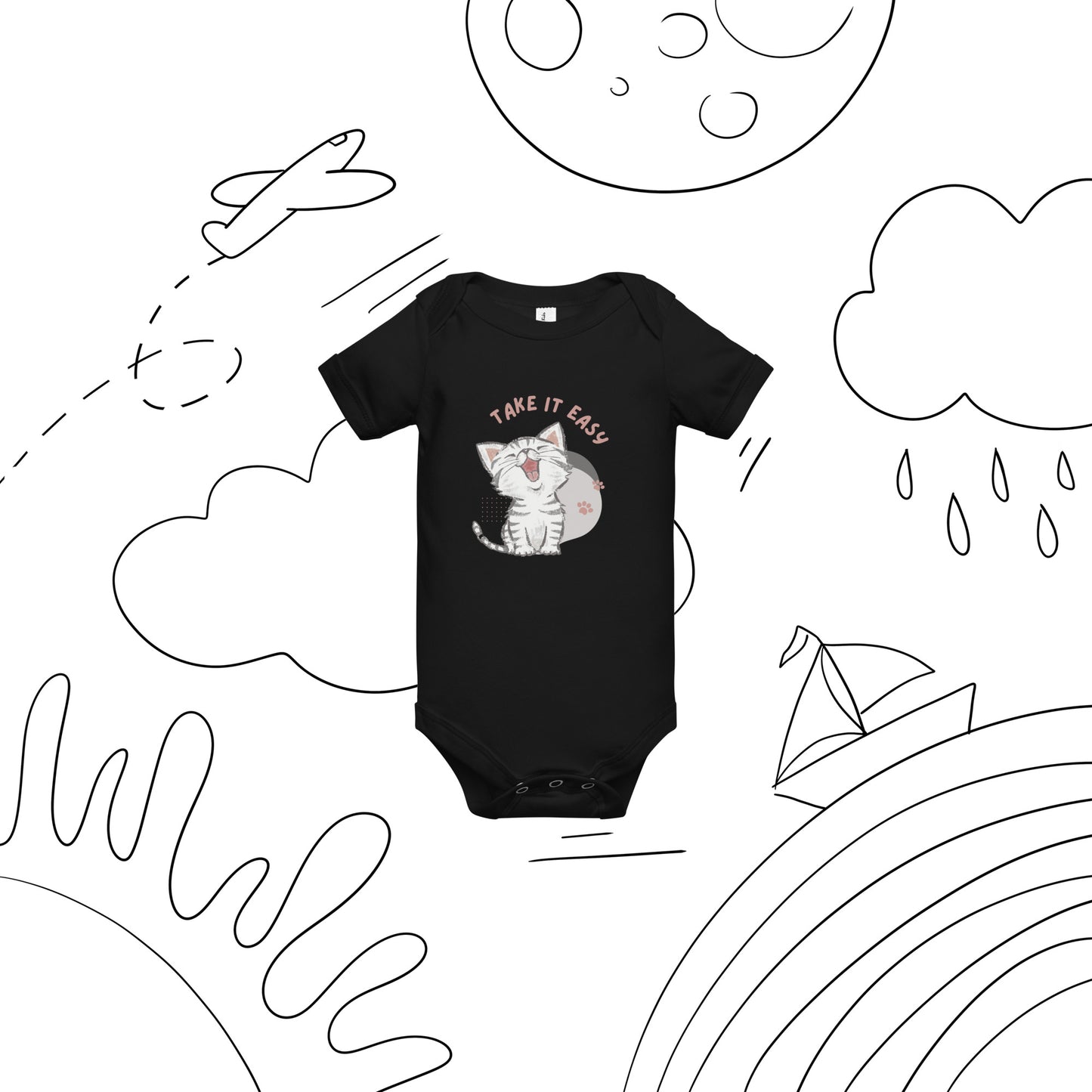 take it easy | Baby short sleeve one piece