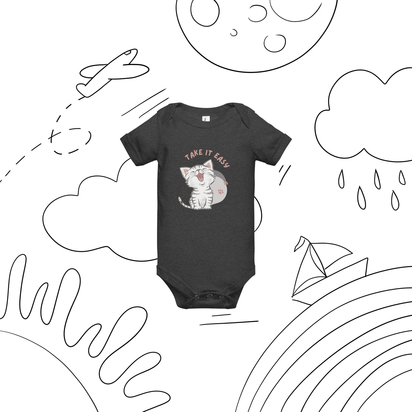 take it easy | Baby short sleeve one piece