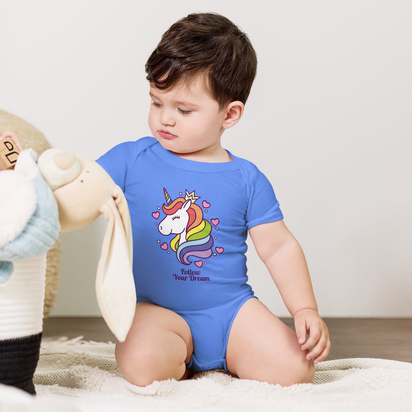follow your dream - Baby short sleeve one piece