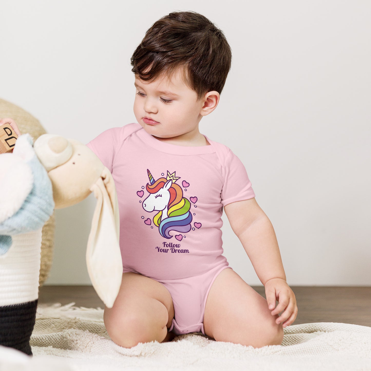 follow your dream - Baby short sleeve one piece