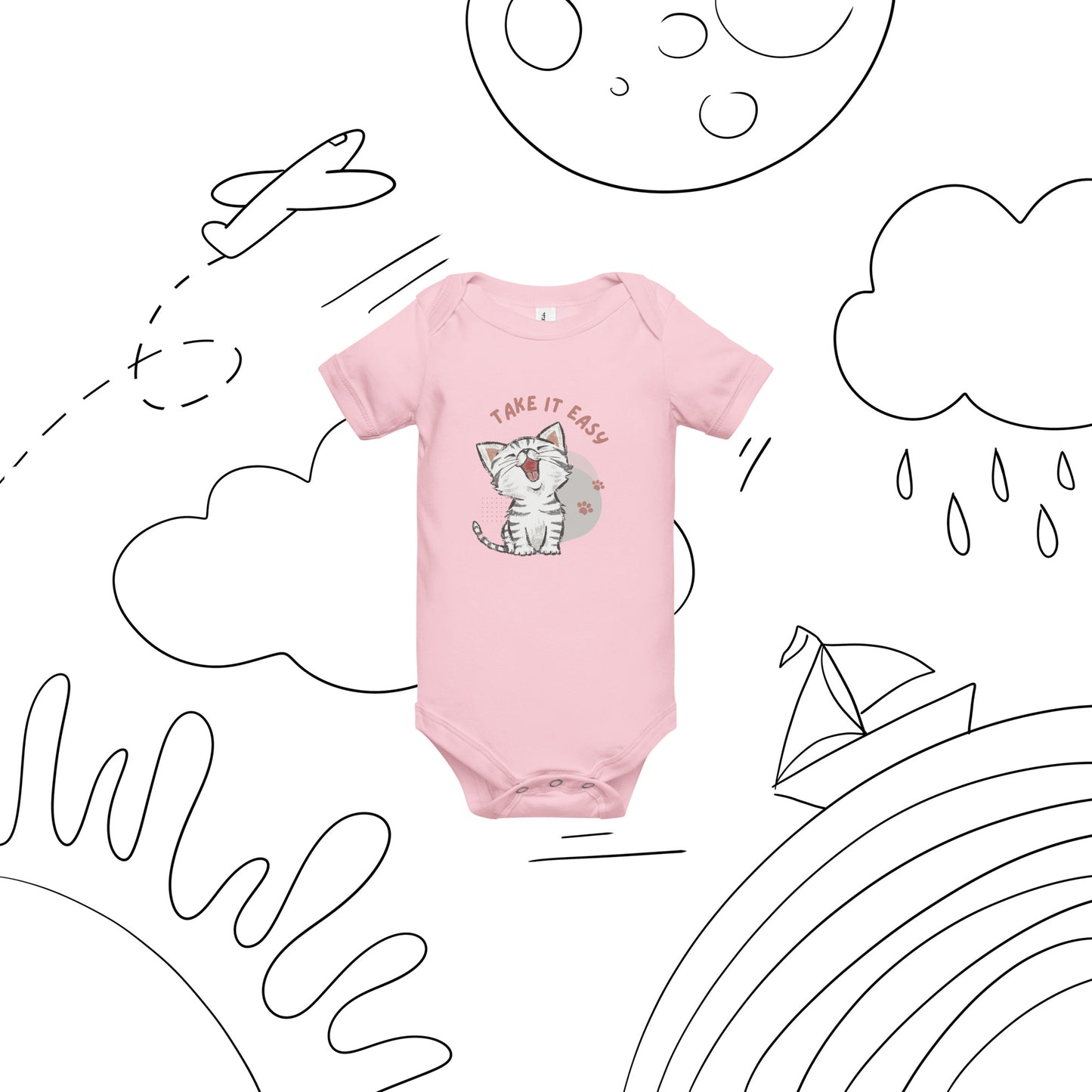 take it easy | Baby short sleeve one piece