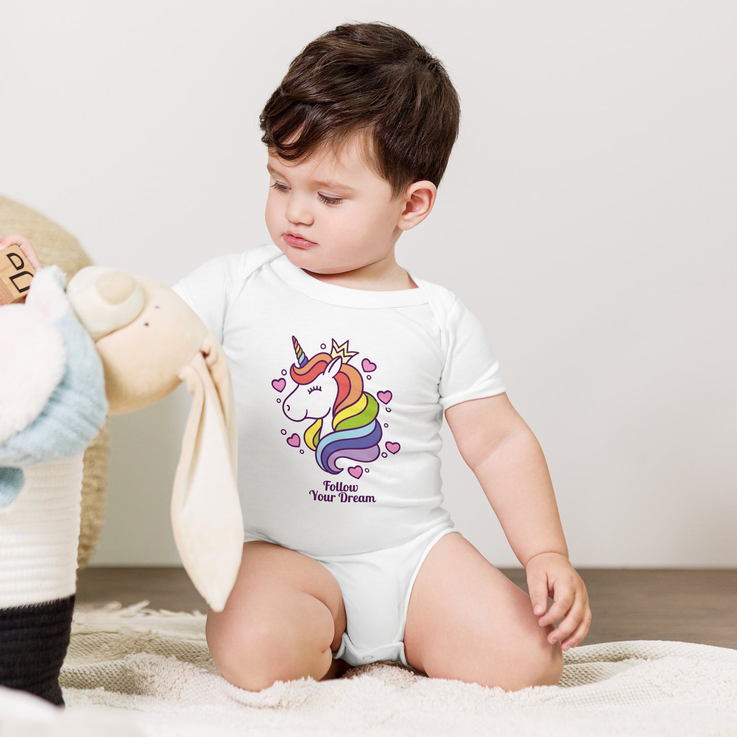 follow your dream - Baby short sleeve one piece