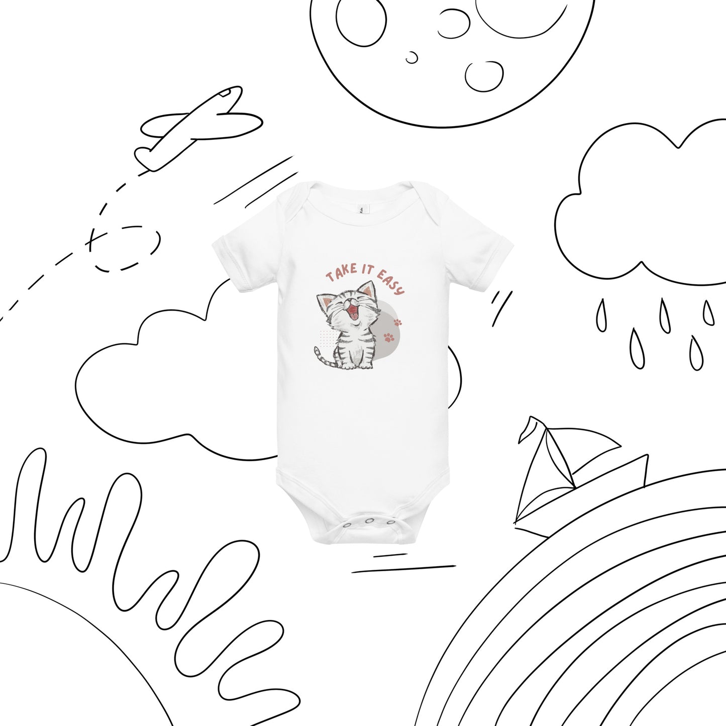 take it easy | Baby short sleeve one piece