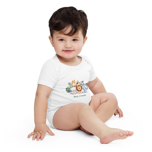 best friends | Baby short sleeve one piece