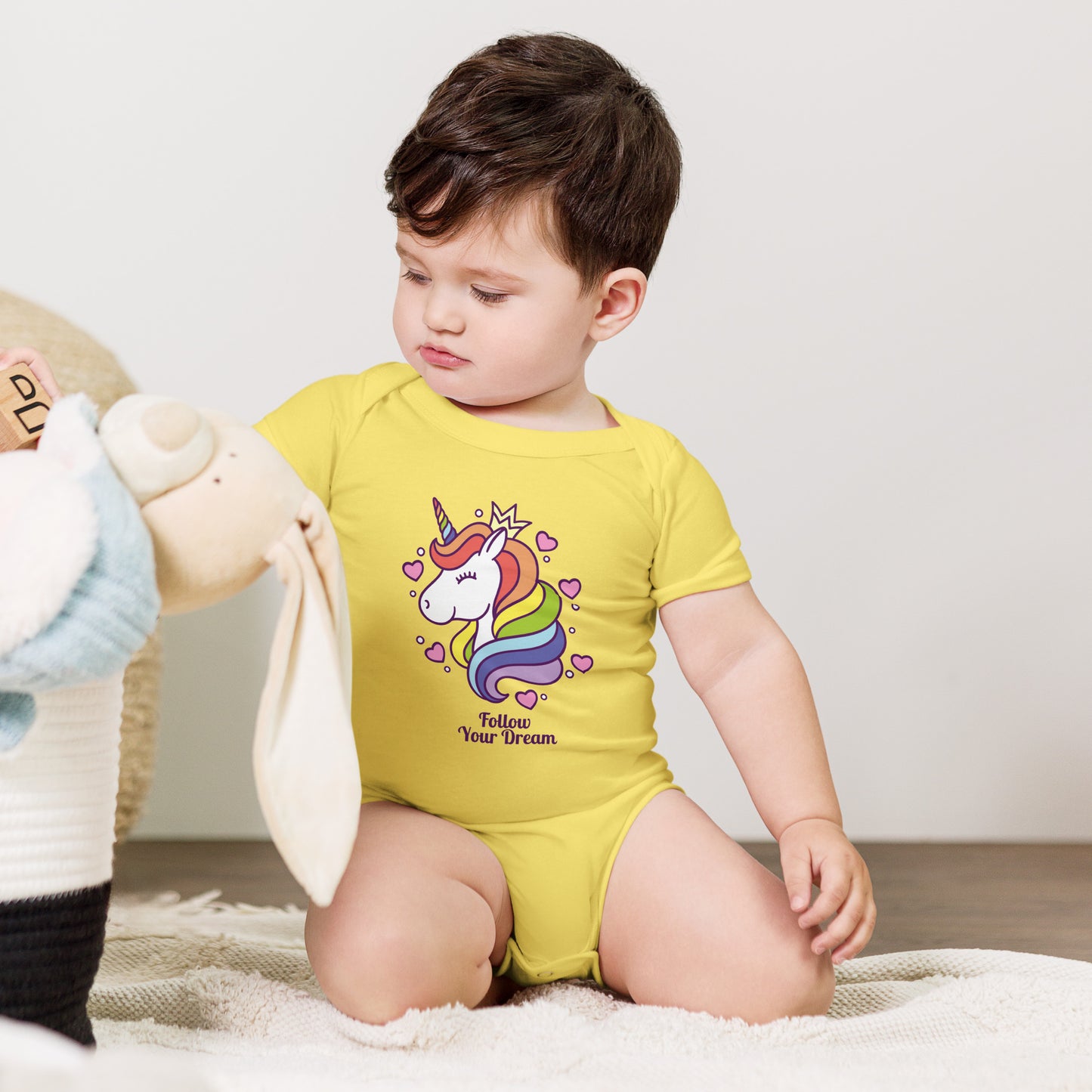 follow your dream - Baby short sleeve one piece