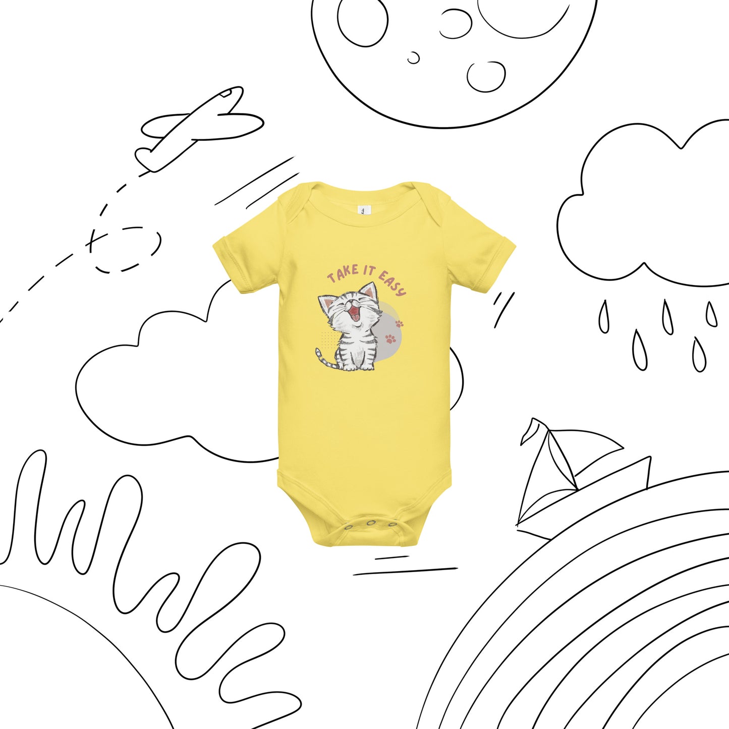 take it easy | Baby short sleeve one piece