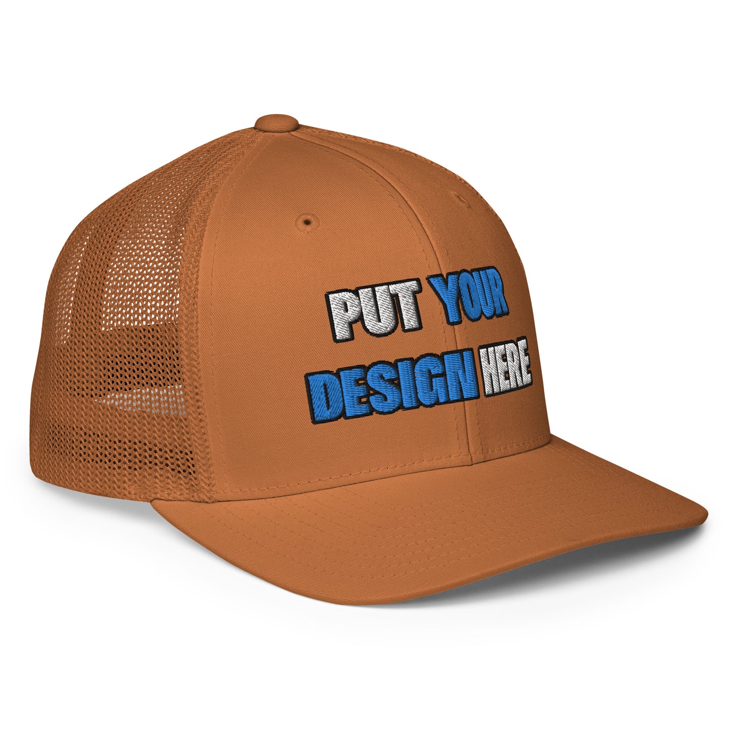 Closed-Back Trucker Cap | Flexfit 6511 - put your design here | standard color - Flat Embroidery