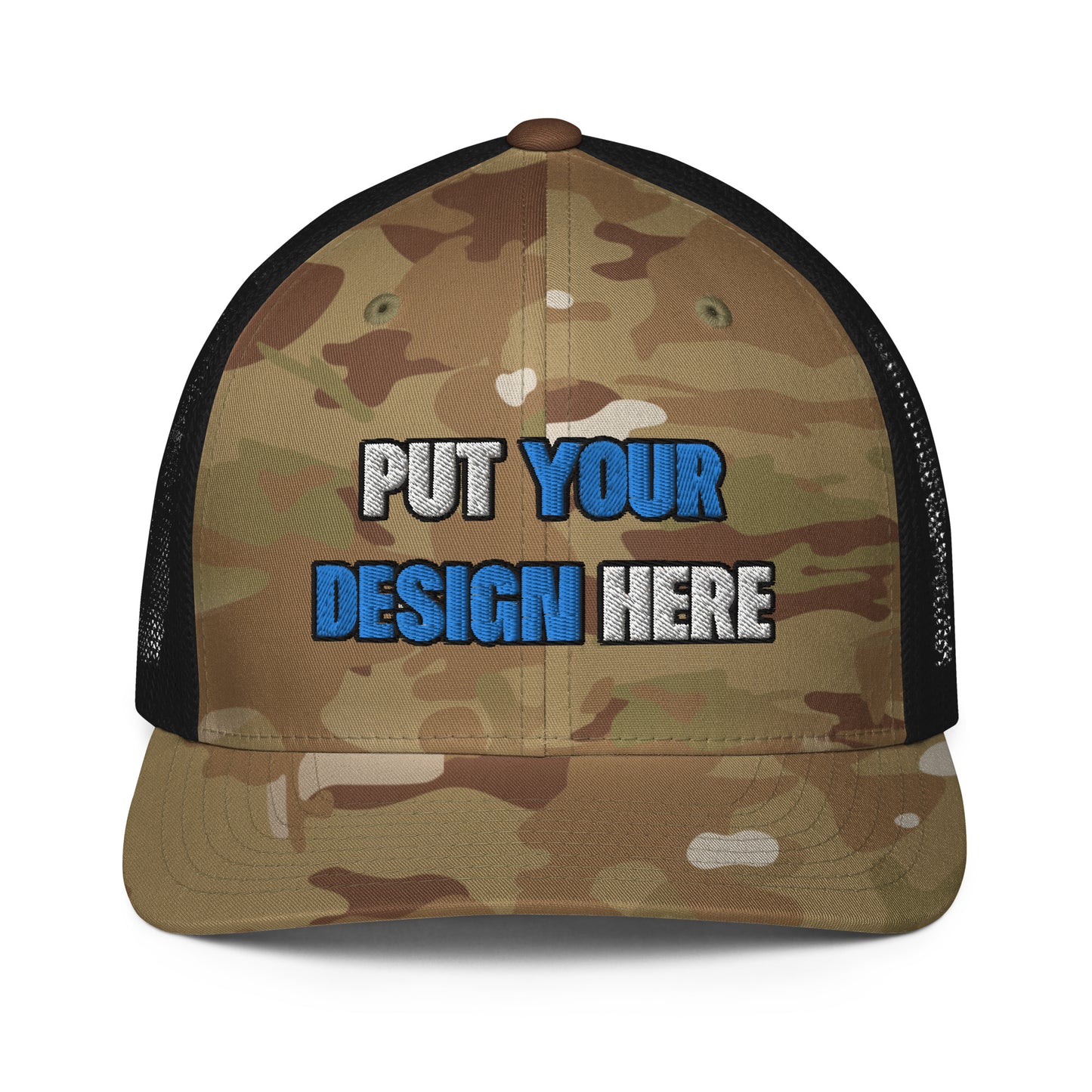 Closed-Back Trucker Cap | Flexfit 6511 - put your design here | standard color - Flat Embroidery