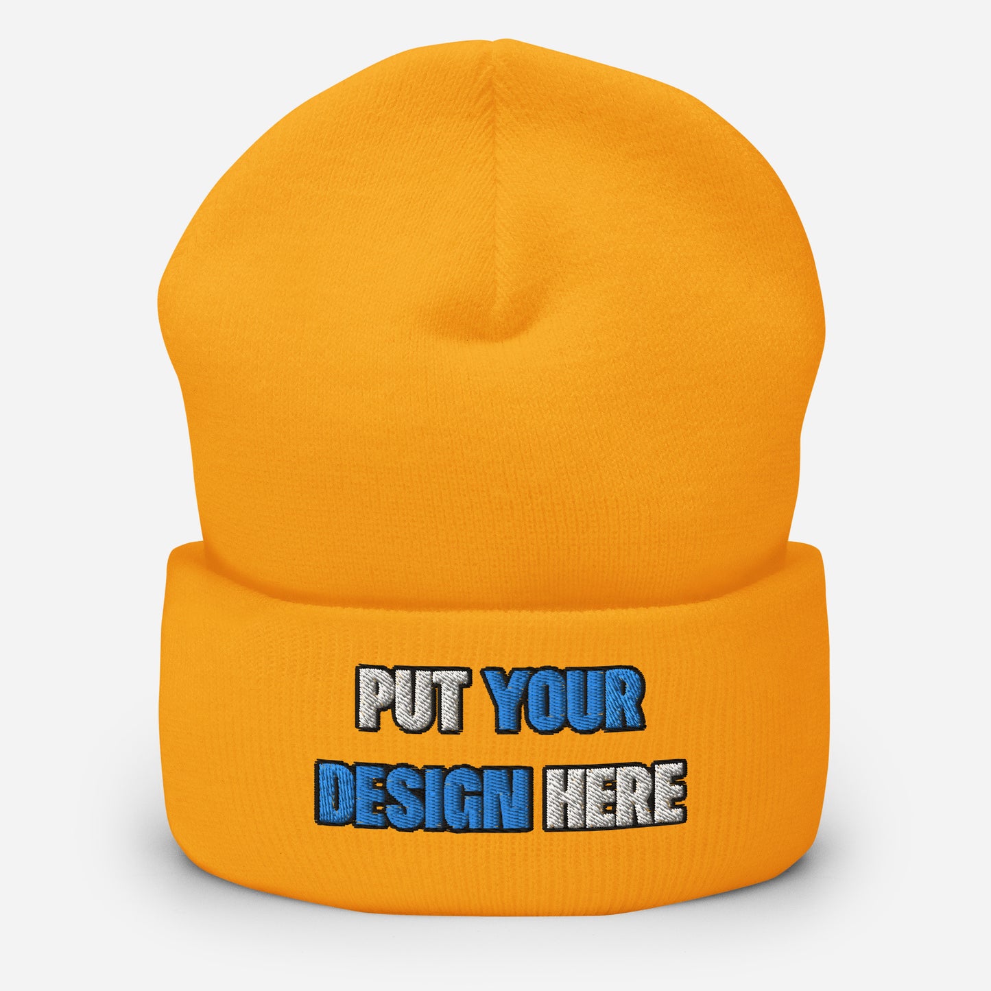 Cuffed Beanie | Yupoong 1501KC - print your design here | standard color - Flat Embroidery