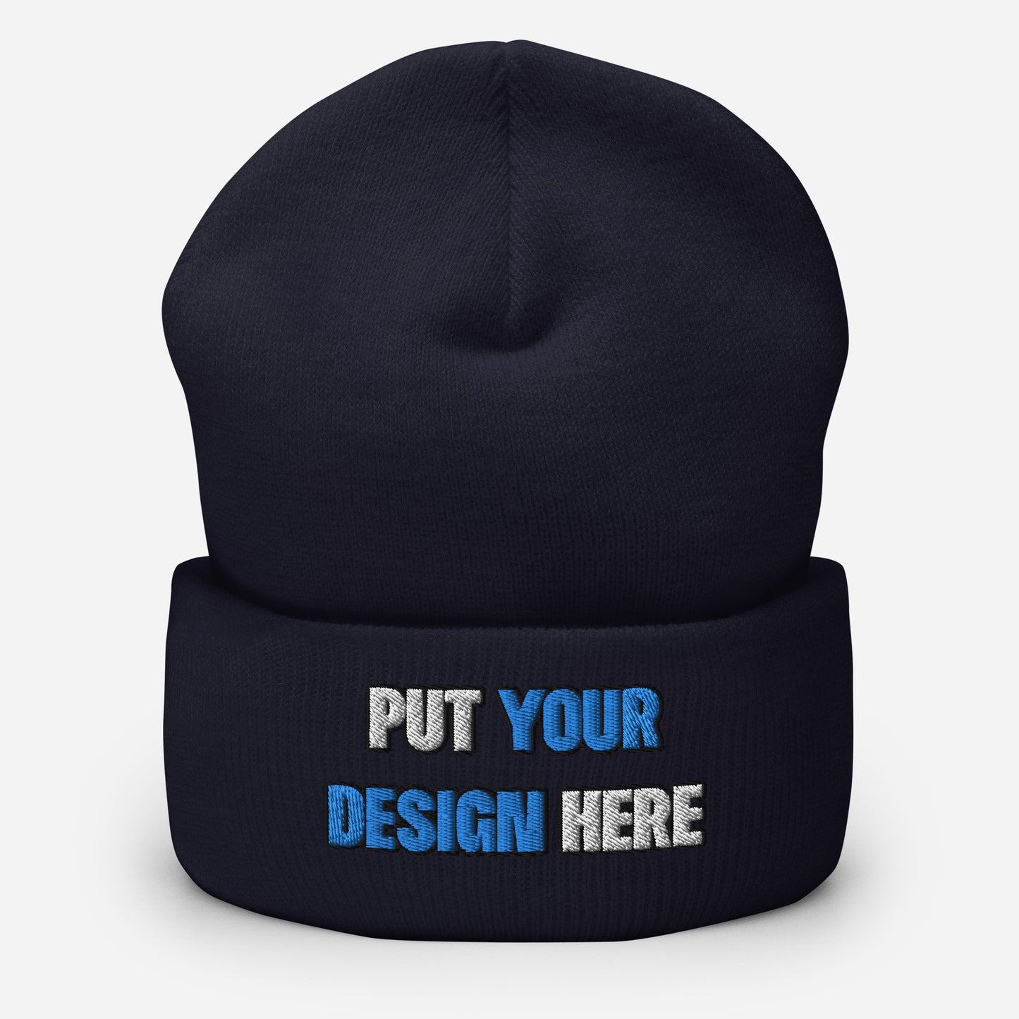 Cuffed Beanie | Yupoong 1501KC - print your design here | standard color - Flat Embroidery
