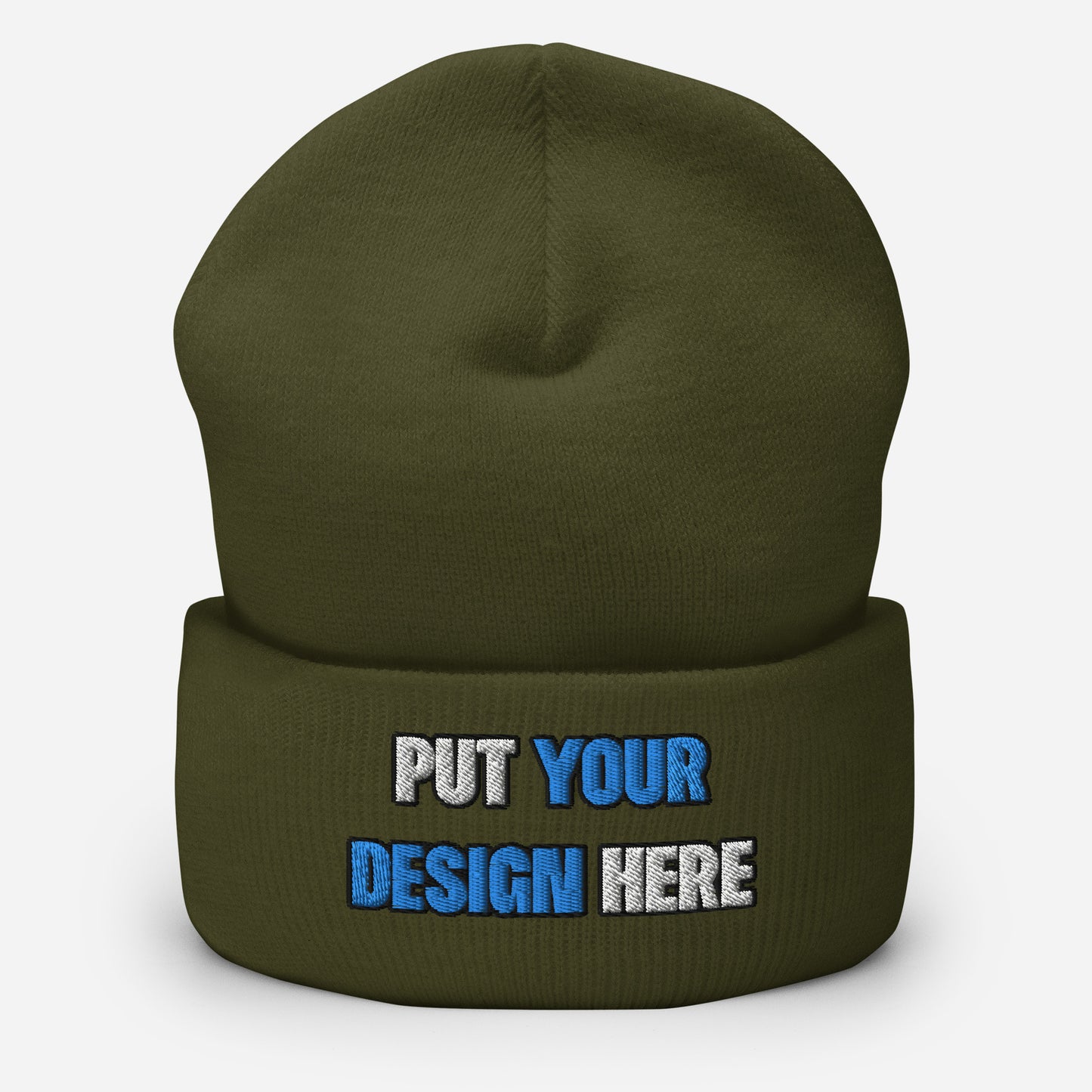 Cuffed Beanie | Yupoong 1501KC - print your design here | standard color - Flat Embroidery