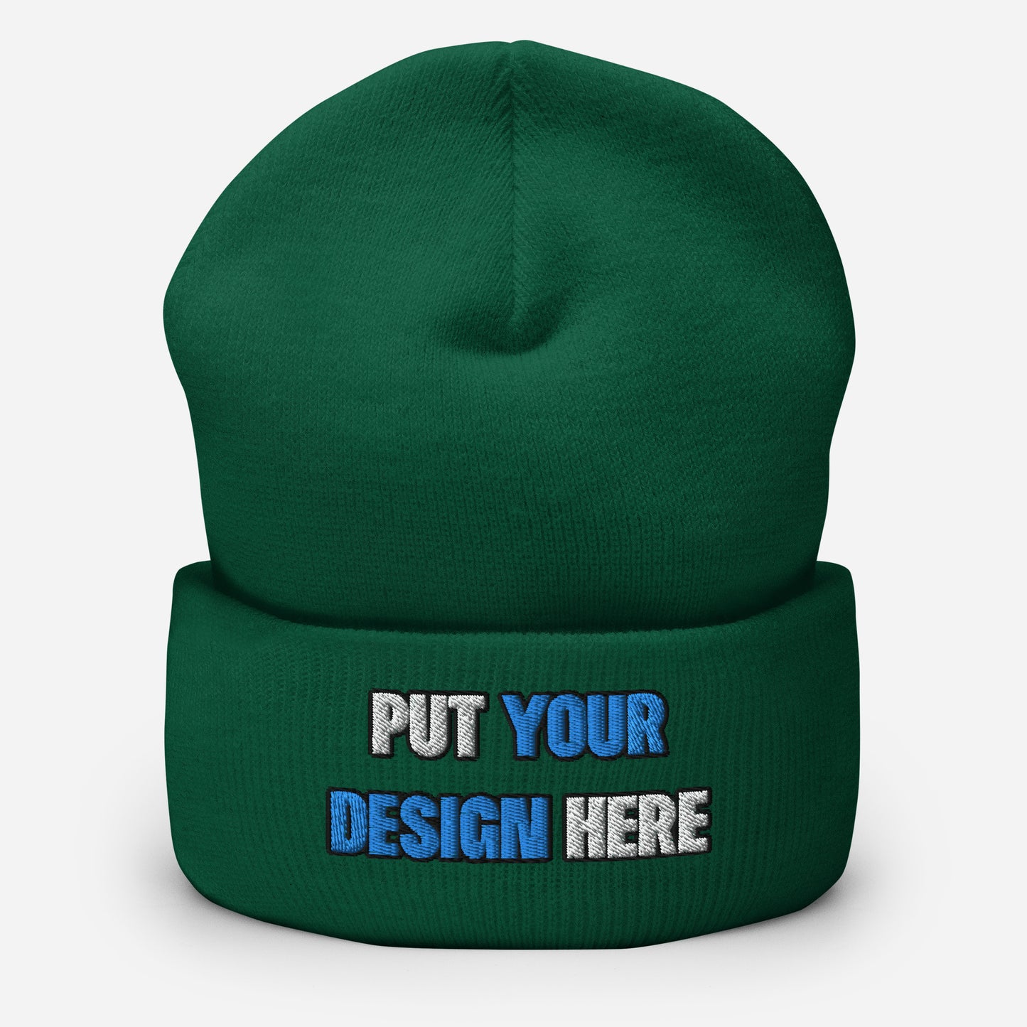 Cuffed Beanie | Yupoong 1501KC - print your design here | standard color - Flat Embroidery