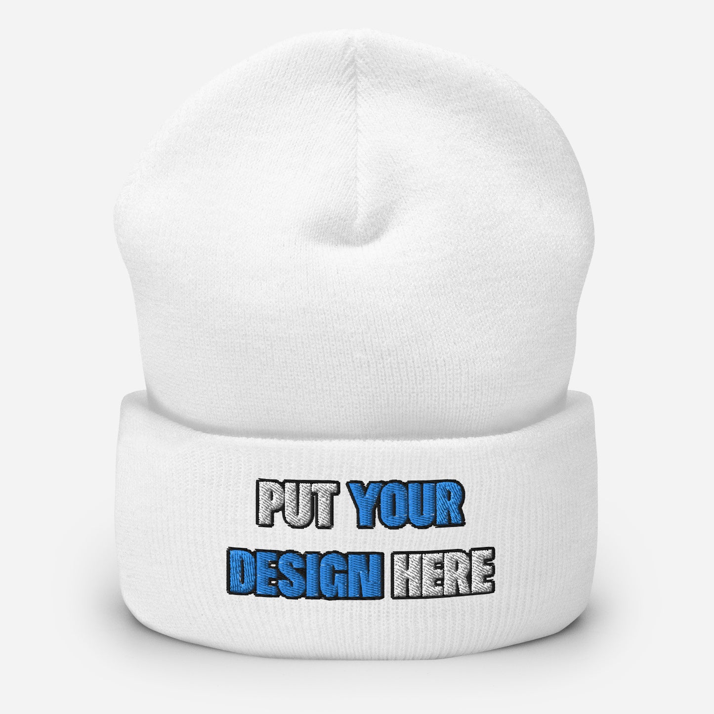 Cuffed Beanie | Yupoong 1501KC - print your design here | standard color - Flat Embroidery