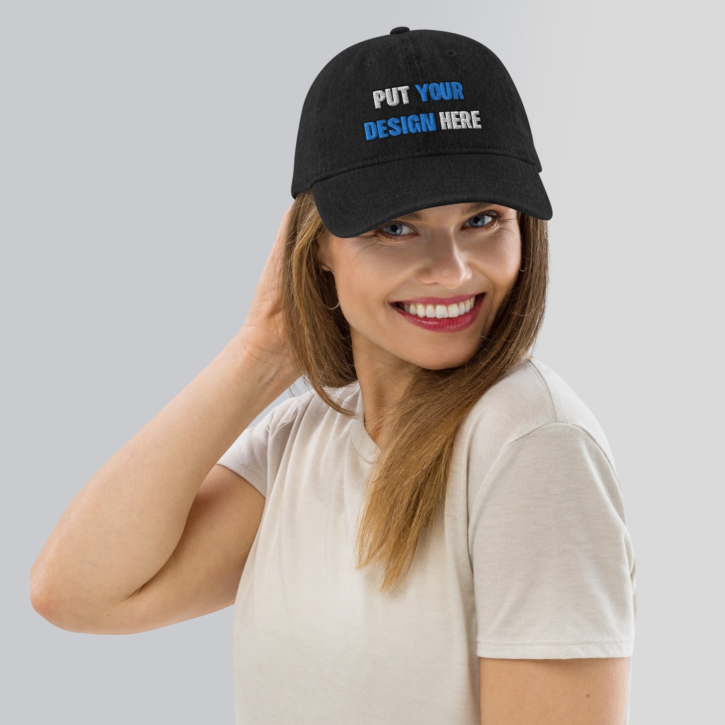 Denim Hat | Otto Cap 18-204 - put your design here | standard color - Flat Embroidery