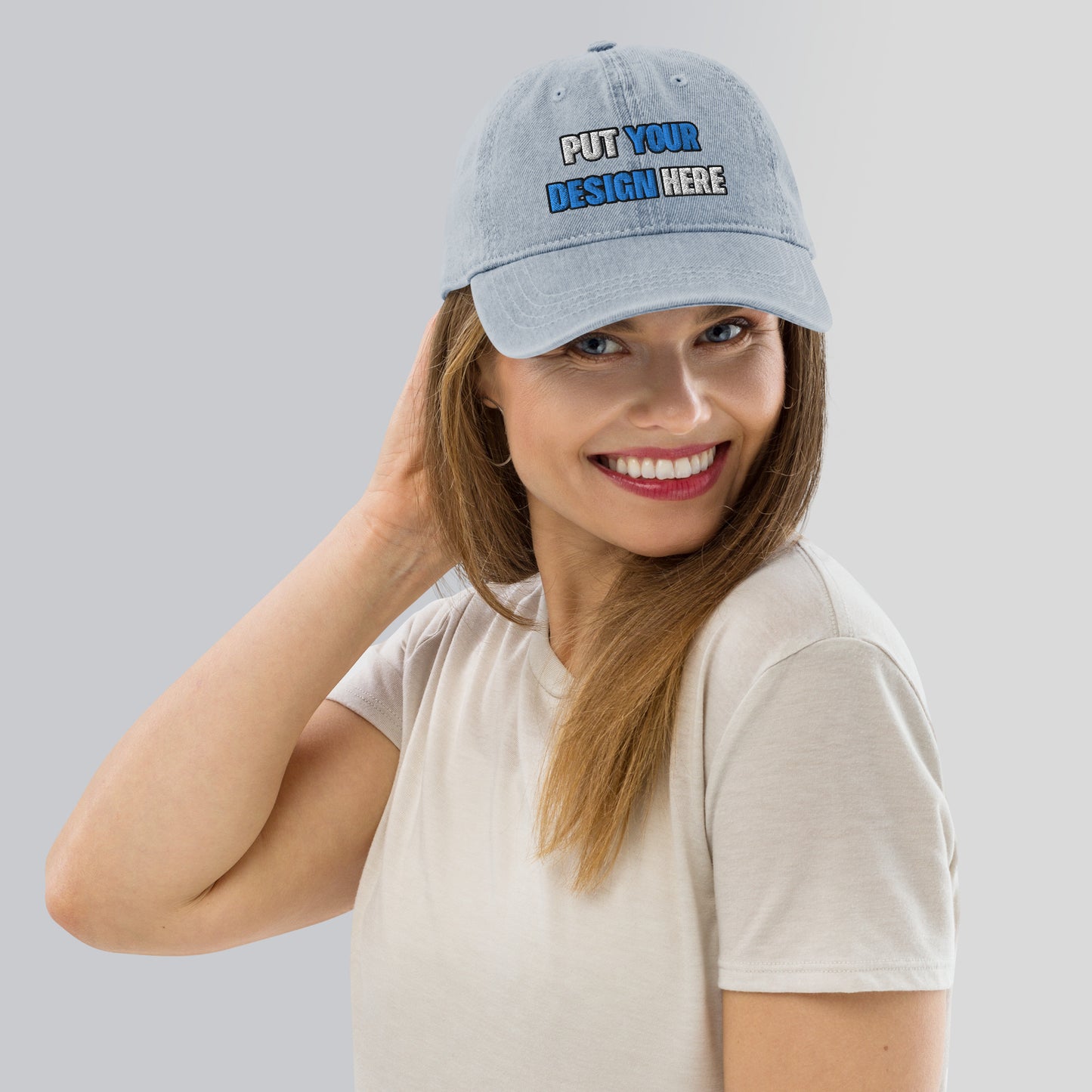 Denim Hat | Otto Cap 18-204 - put your design here | standard color - Flat Embroidery