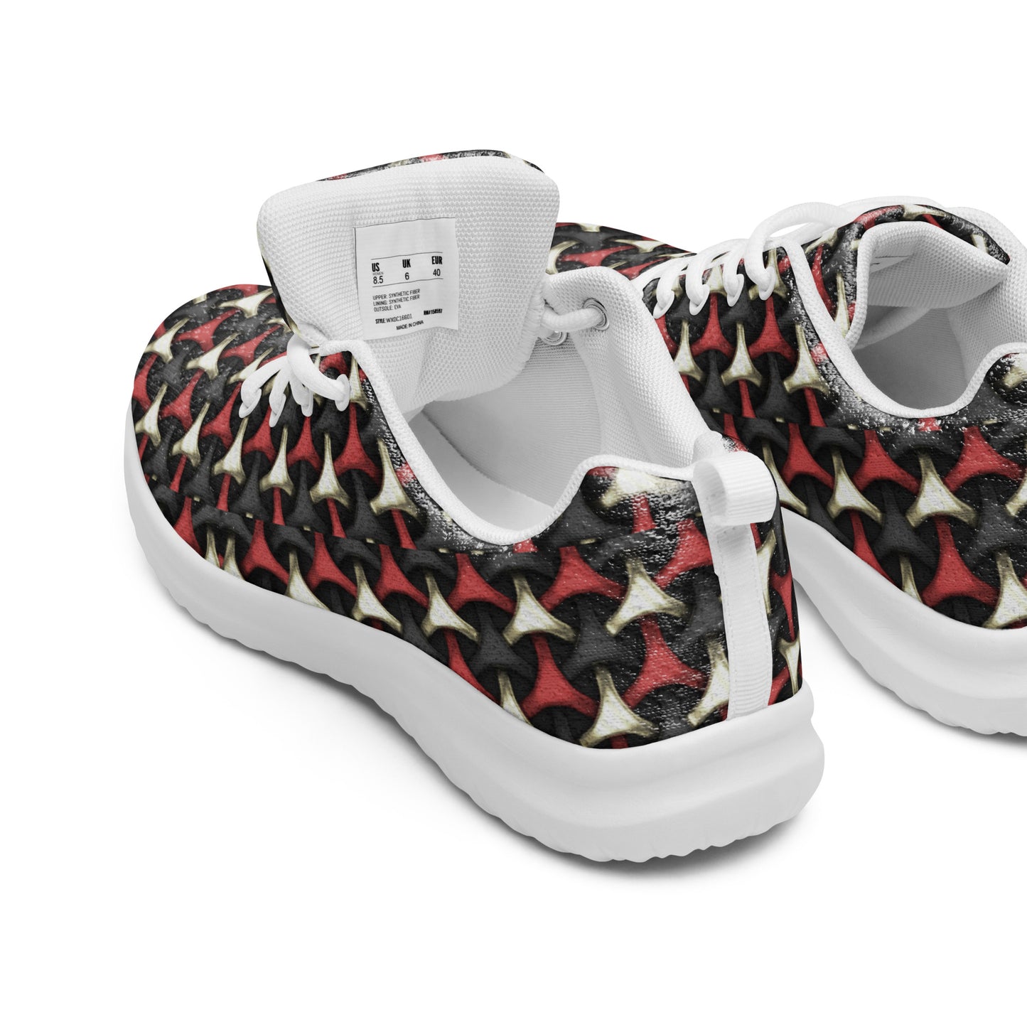 Men’s athletic shoes - Flat cutout collage pattern - print on demand