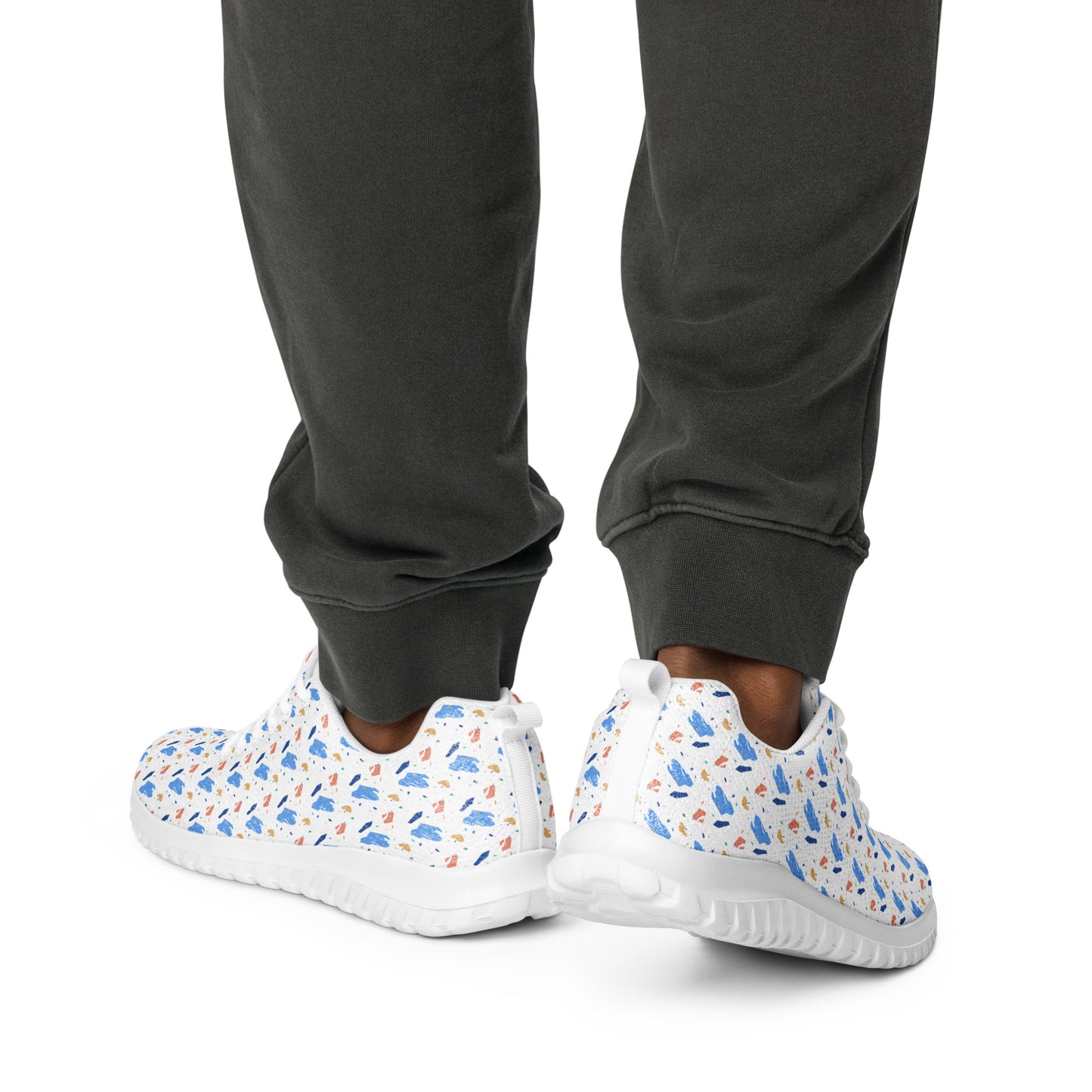 Men’s athletic shoes  - Colorful terrazzo pattern design - print on demand