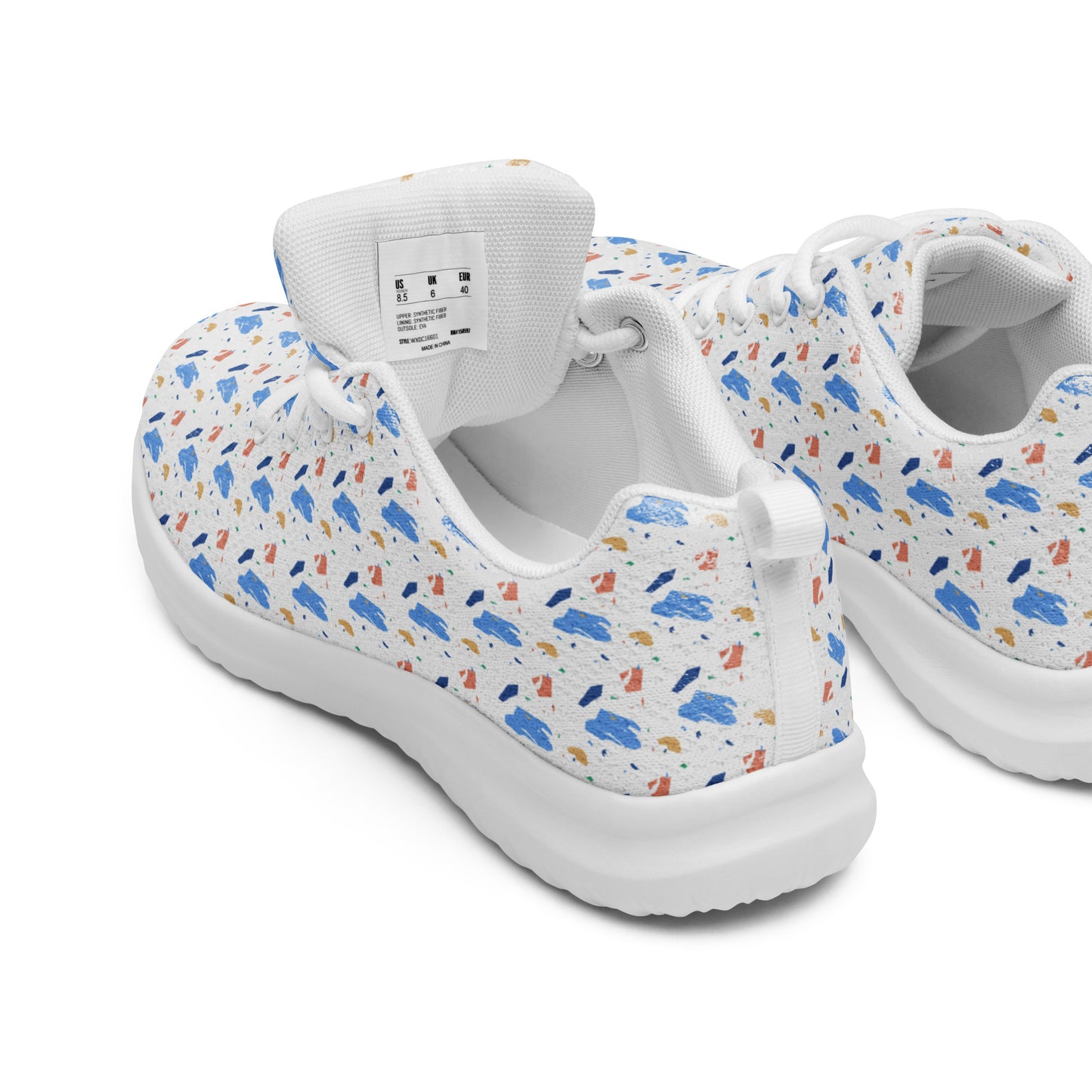 Men’s athletic shoes  - Colorful terrazzo pattern design - print on demand