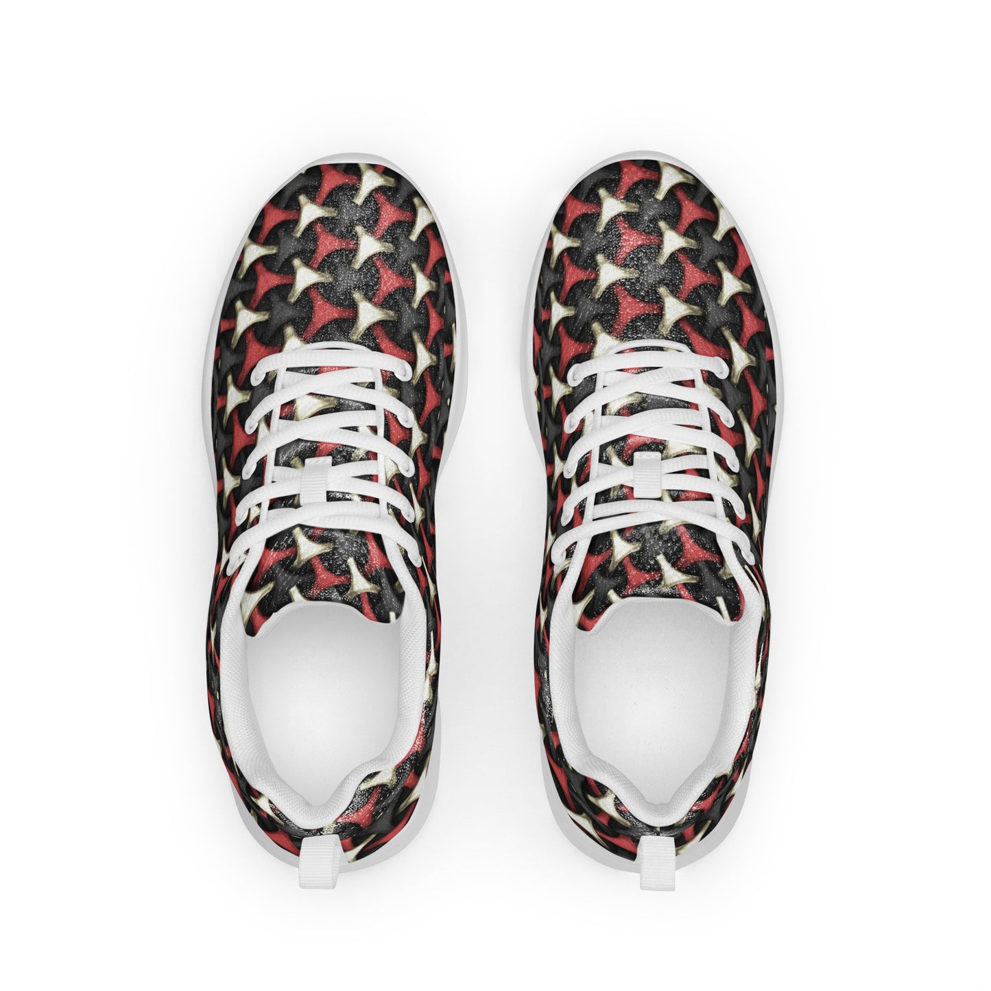 Men’s athletic shoes - Flat cutout collage pattern - print on demand