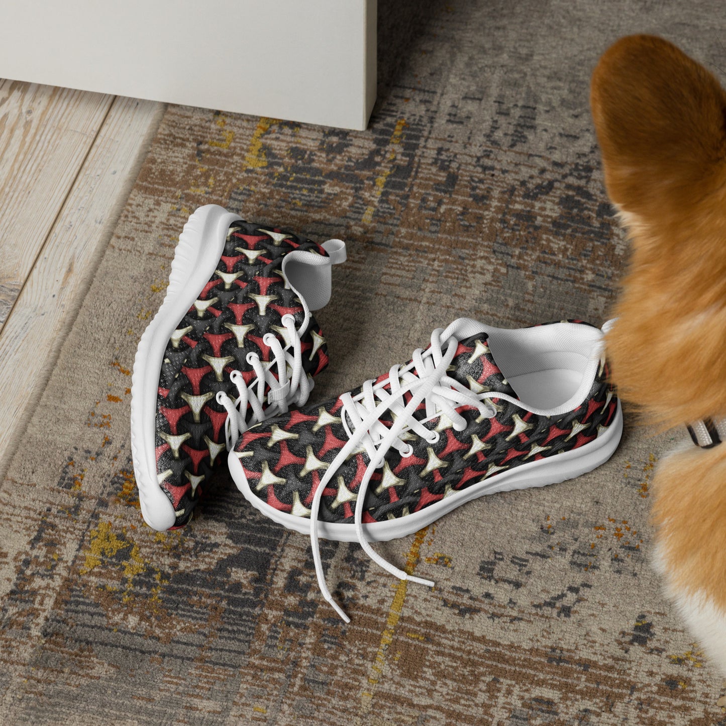 Men’s athletic shoes - Flat cutout collage pattern - print on demand