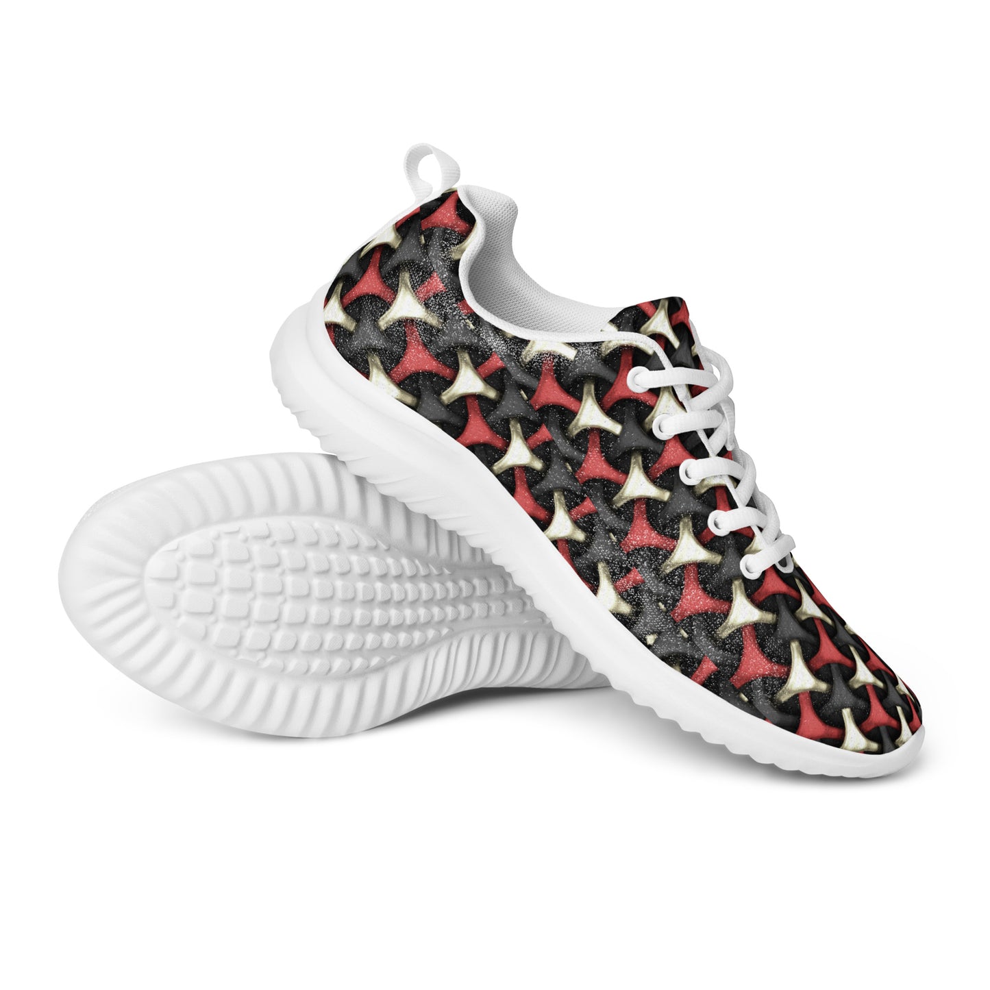 Men’s athletic shoes - Flat cutout collage pattern - print on demand