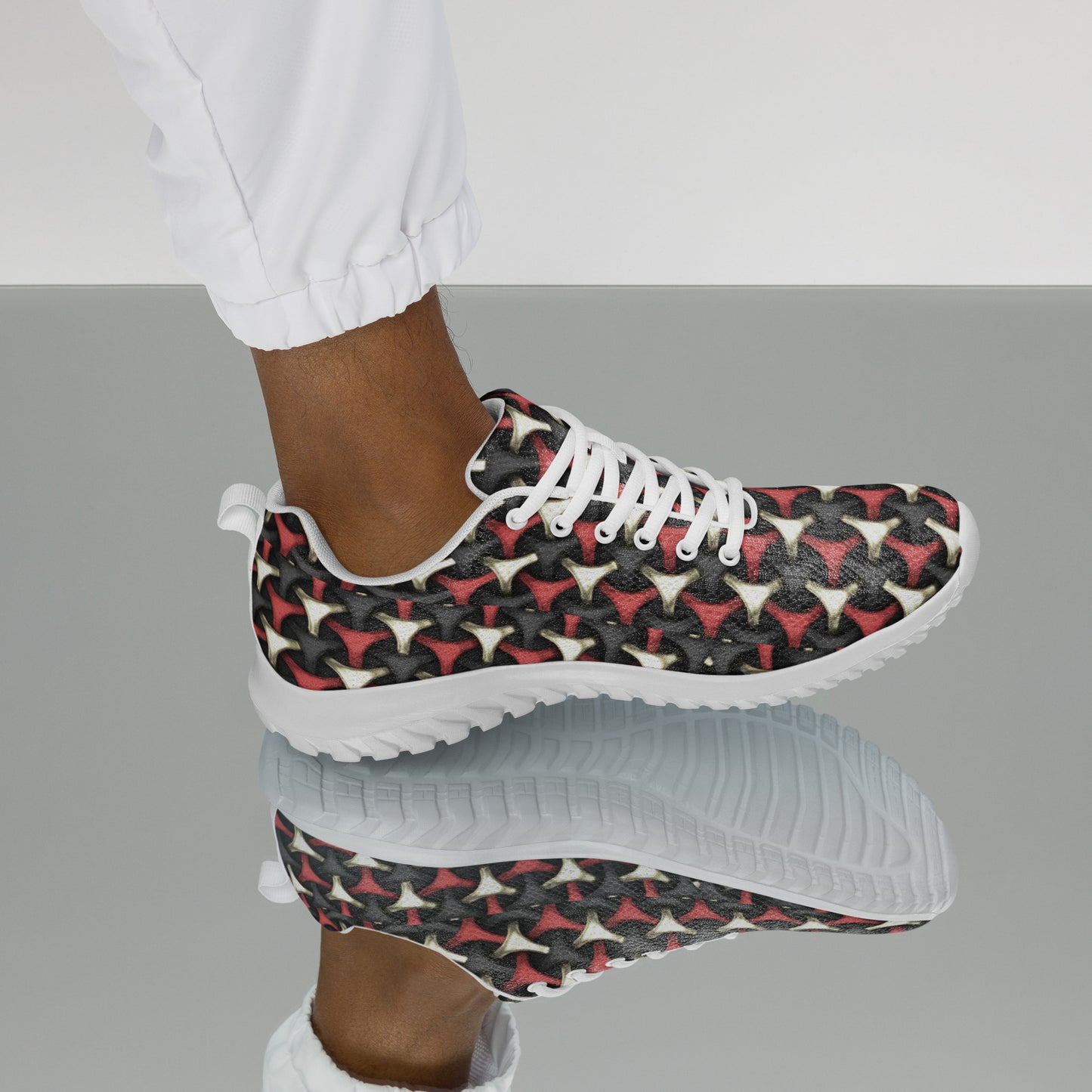 Men’s athletic shoes - Flat cutout collage pattern - print on demand