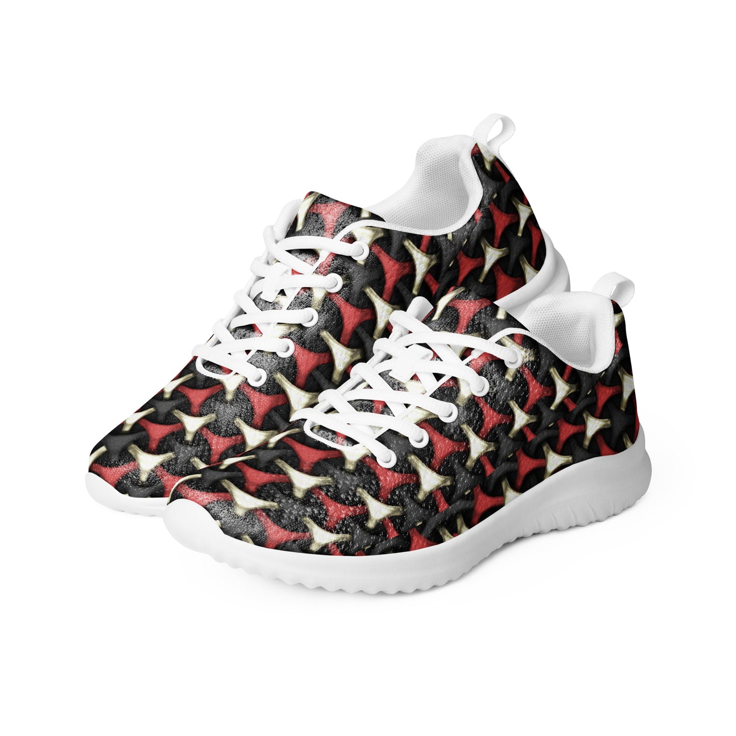 Men’s athletic shoes - Flat cutout collage pattern - print on demand