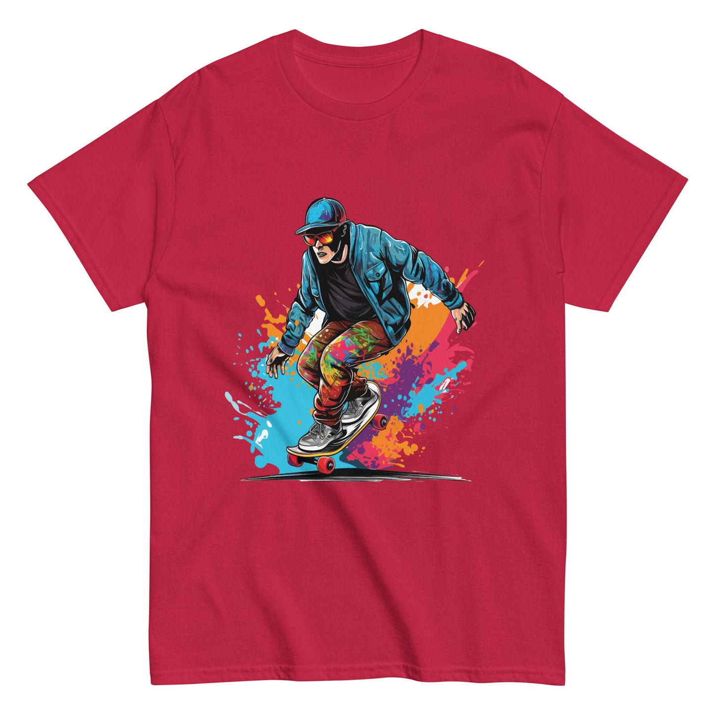 Men's classic tee |  skateboard  | moods print