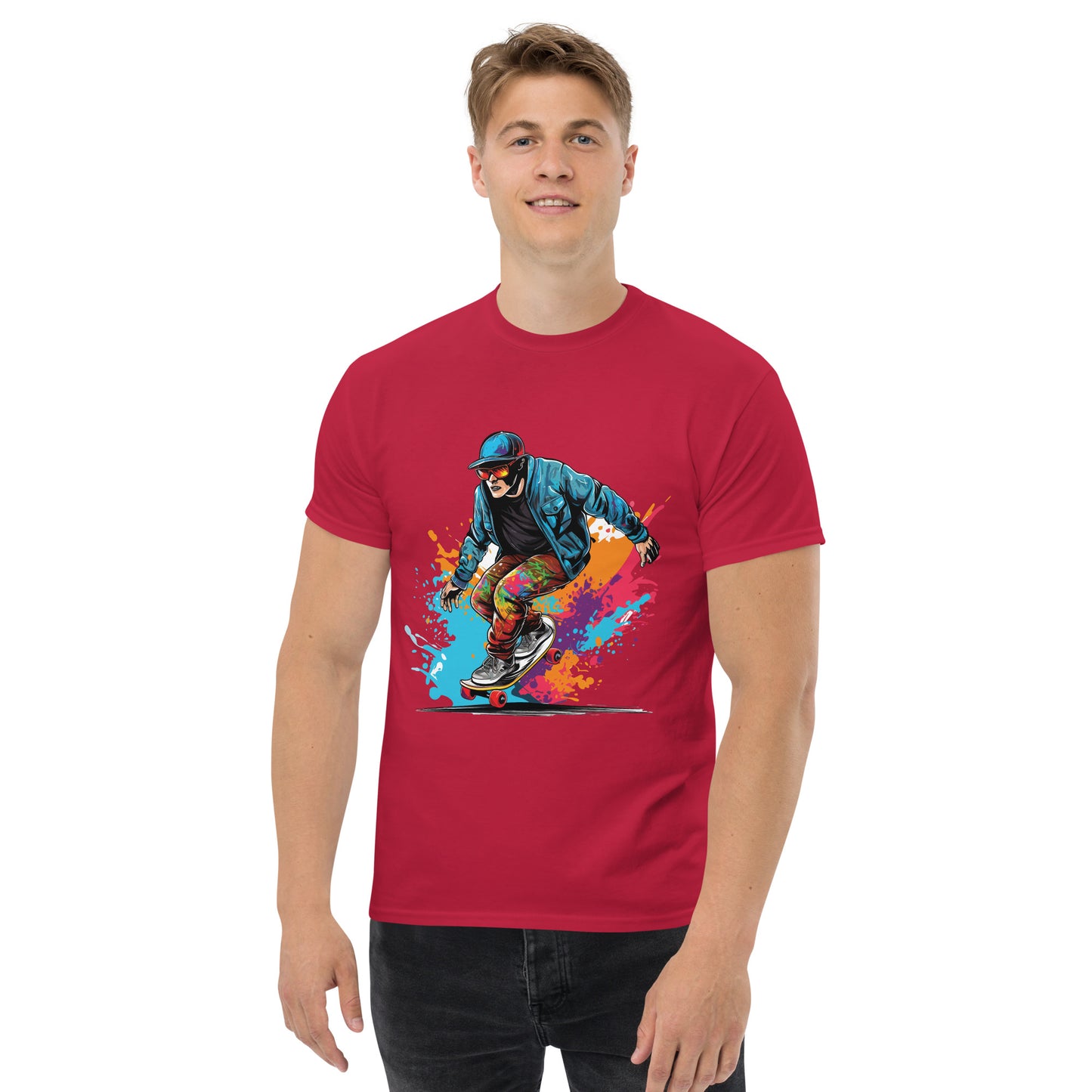 Men's classic tee |  skateboard  | moods print
