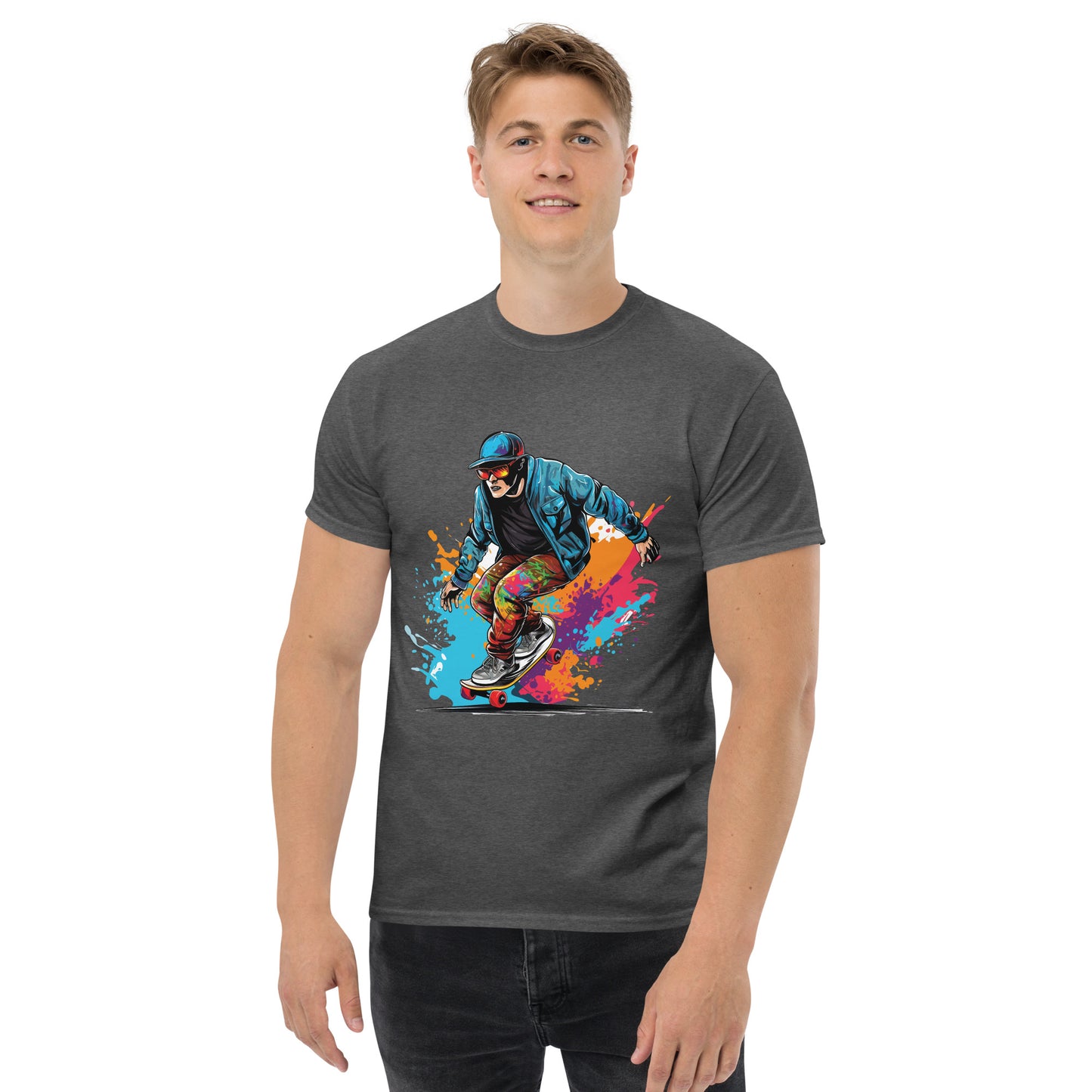 Men's classic tee |  skateboard  | moods print