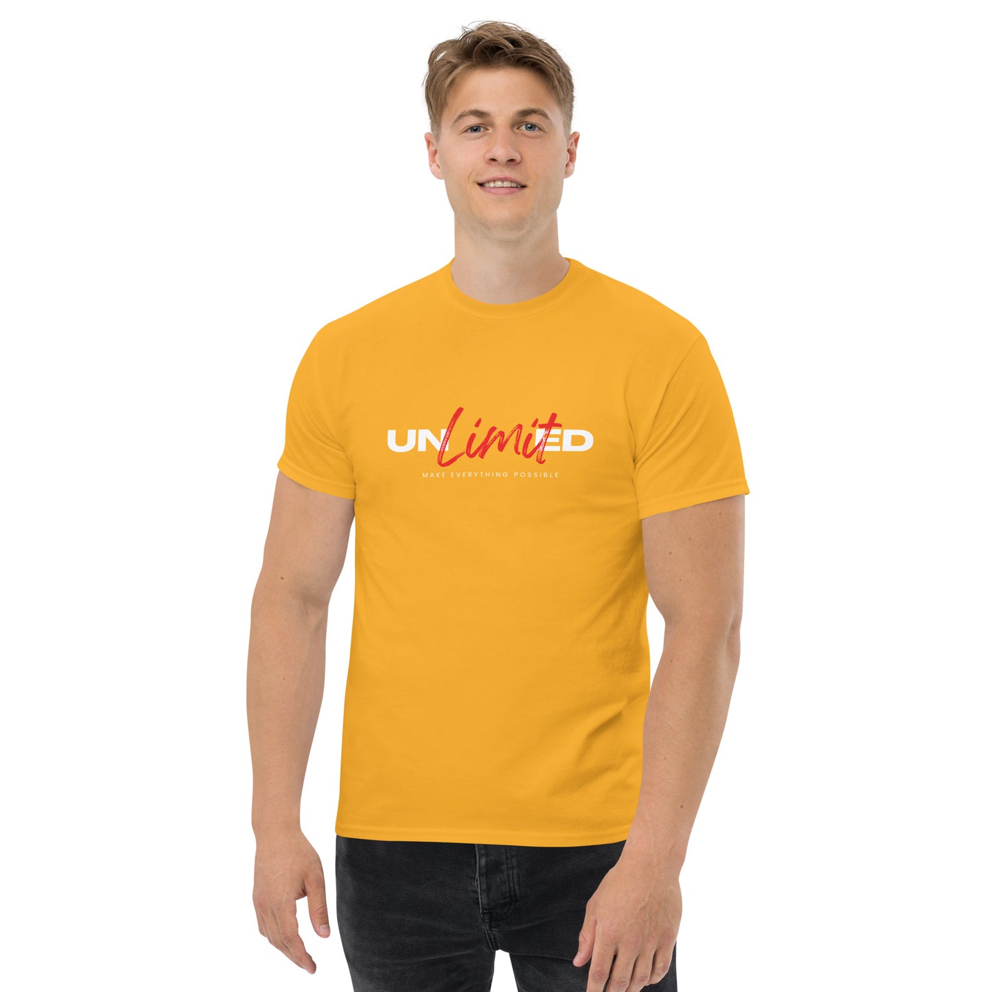 Men's classic tee | unlimited make everything possible | print on demand